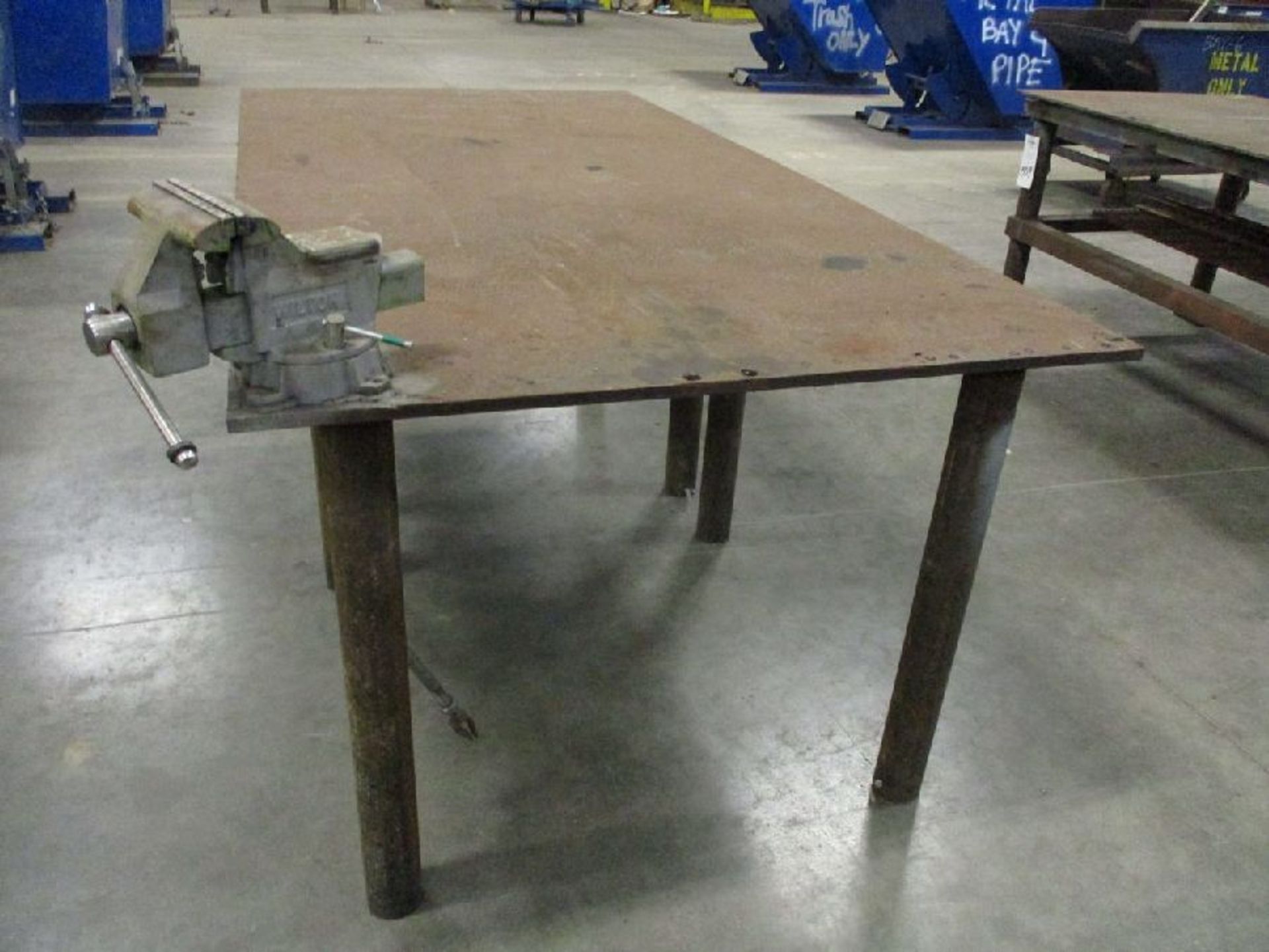 Steel 48" x 96" x 37" H Welding Table - Image 3 of 10