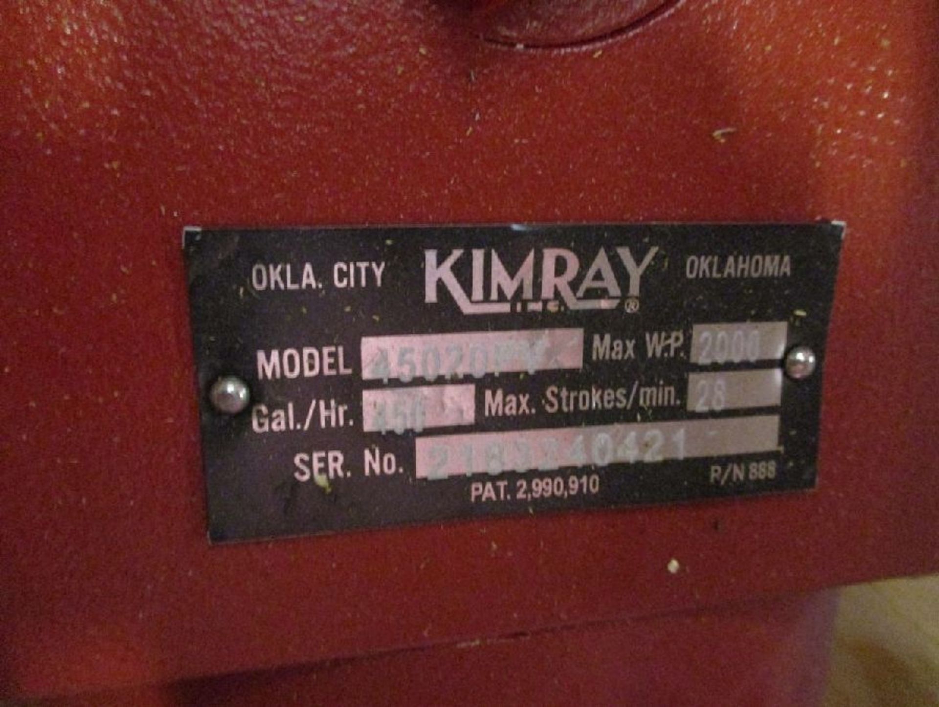 Model Kimray #GAJHSN 45020PV Unused Glycol Pumps - Image 5 of 6