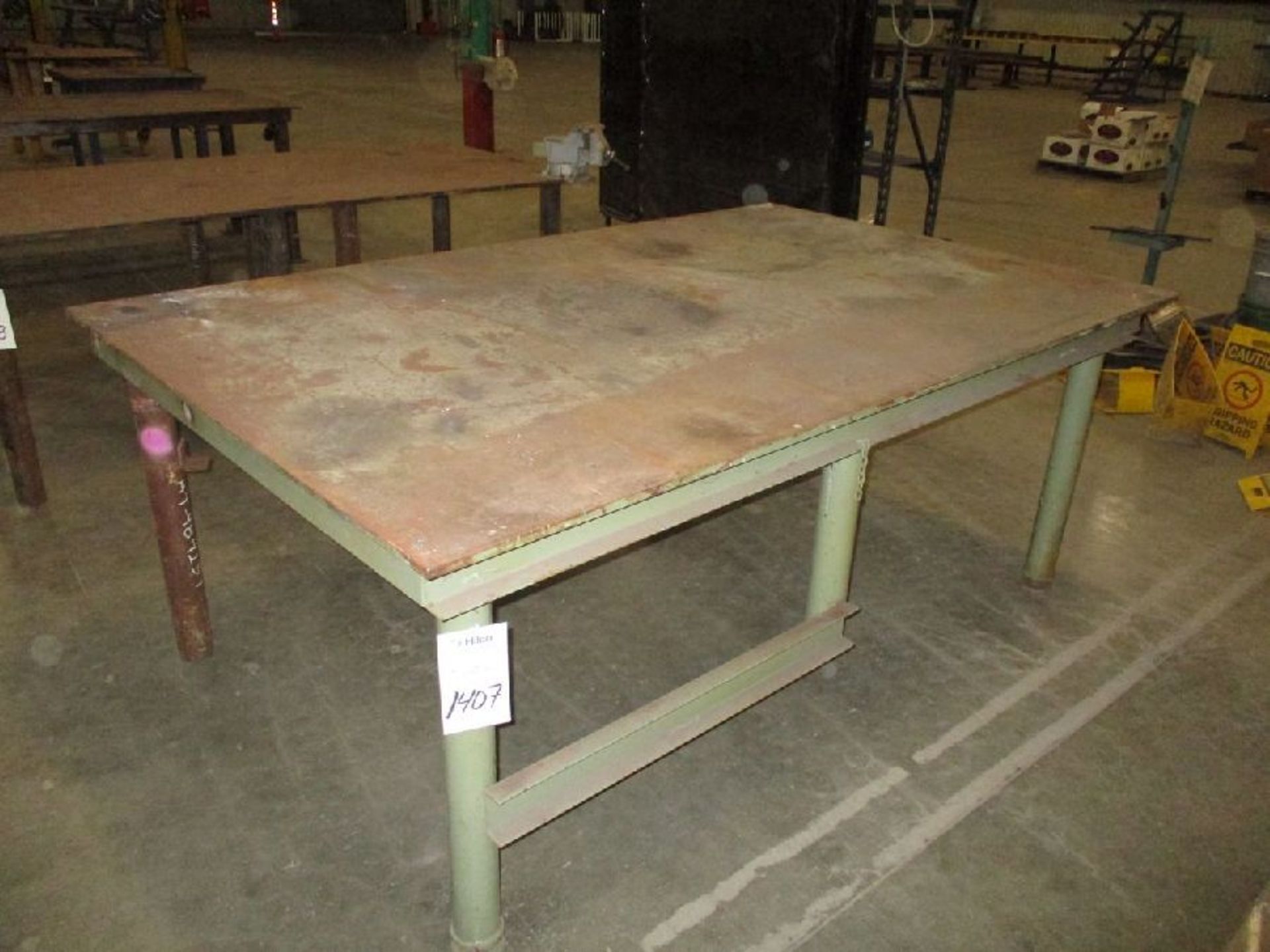 Steel 60" x 96" x 38" H Welding Table - Image 2 of 8