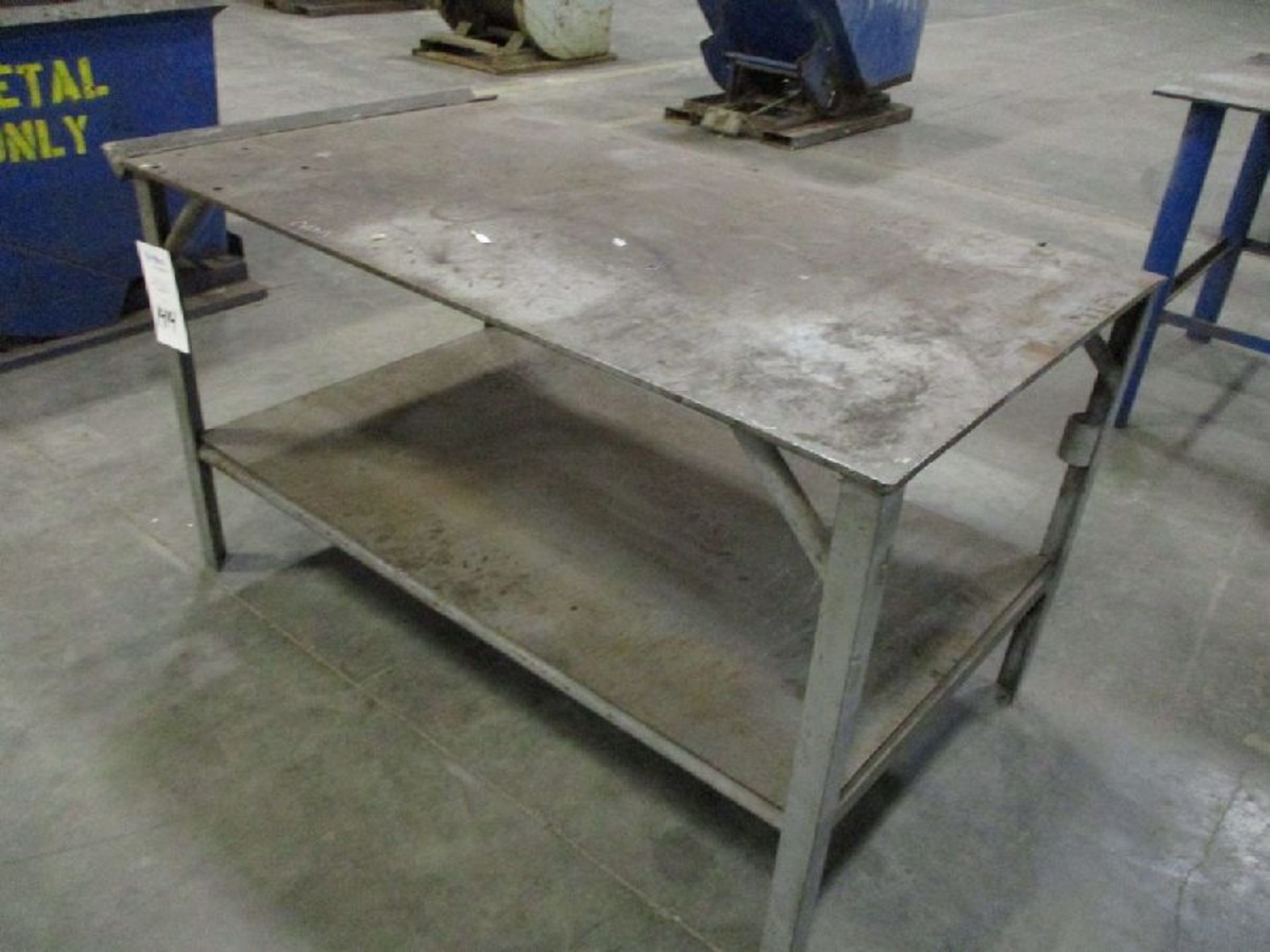 Steel 35" x 60" x 34" H Welding Table