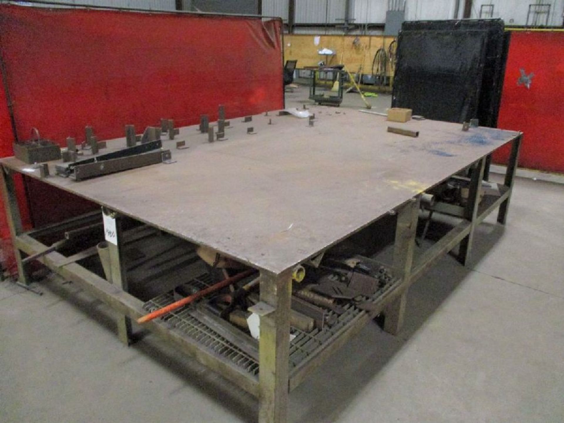 96" x 144" x 37" H Steel Welding Table