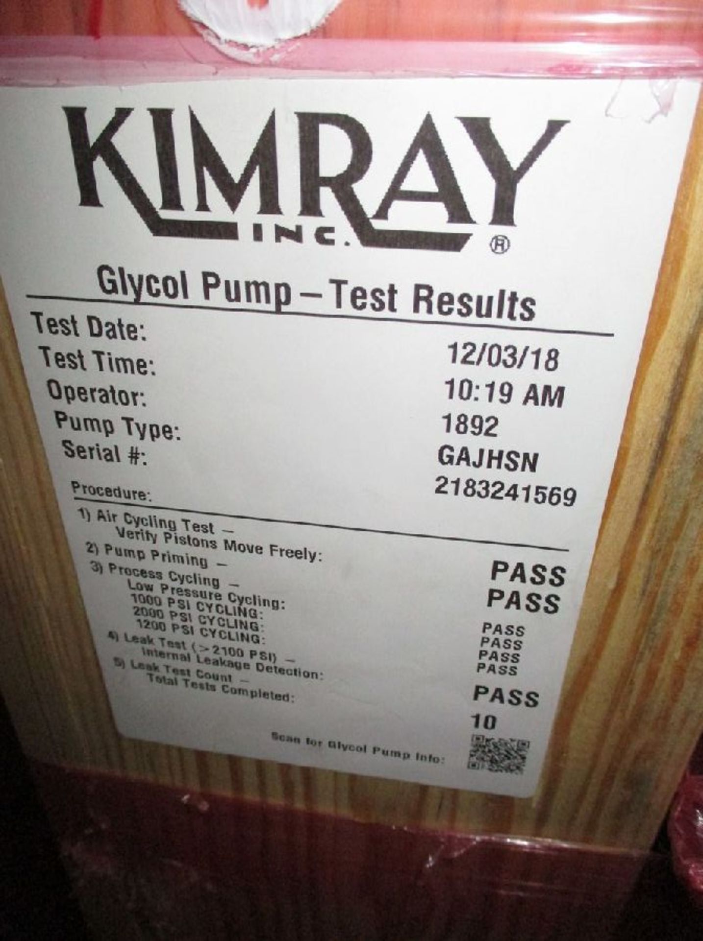 Model Kimray #GAJHSN 45020PV Unused Glycol Pumps - Image 3 of 6