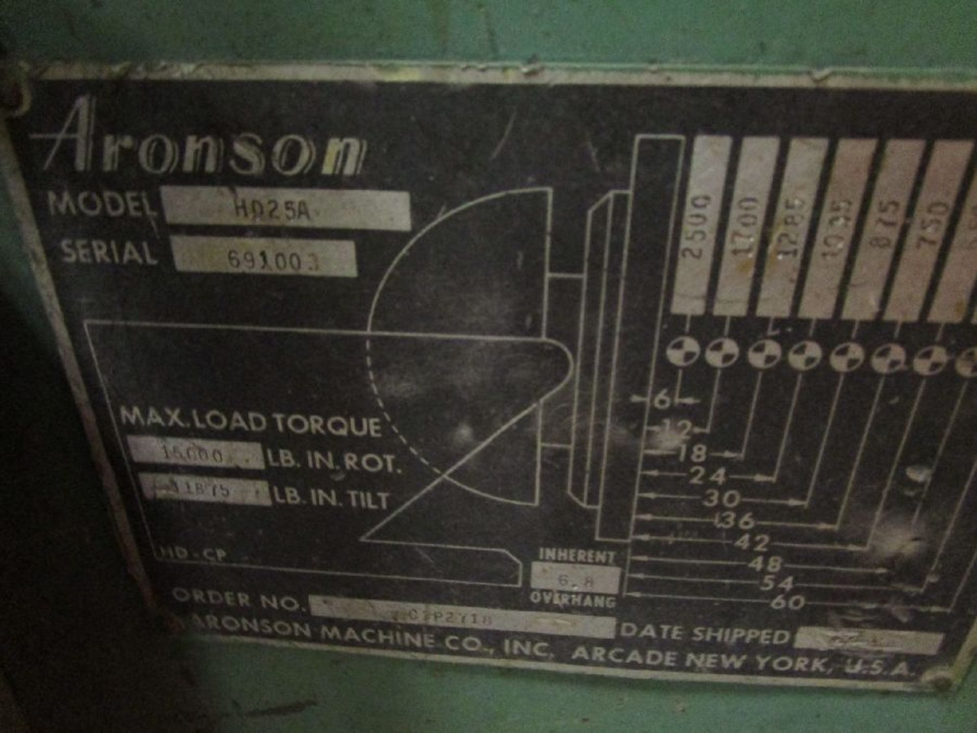 Aronson Model HD25A 2- Axis Welding Positioner - Image 4 of 4