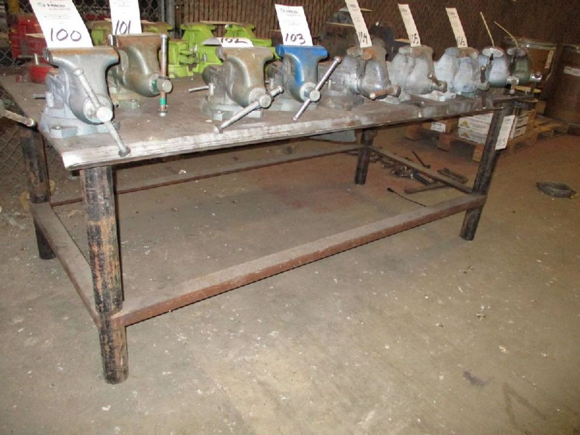 Approx. 48" x 96" x 37" H Steel Welding Table