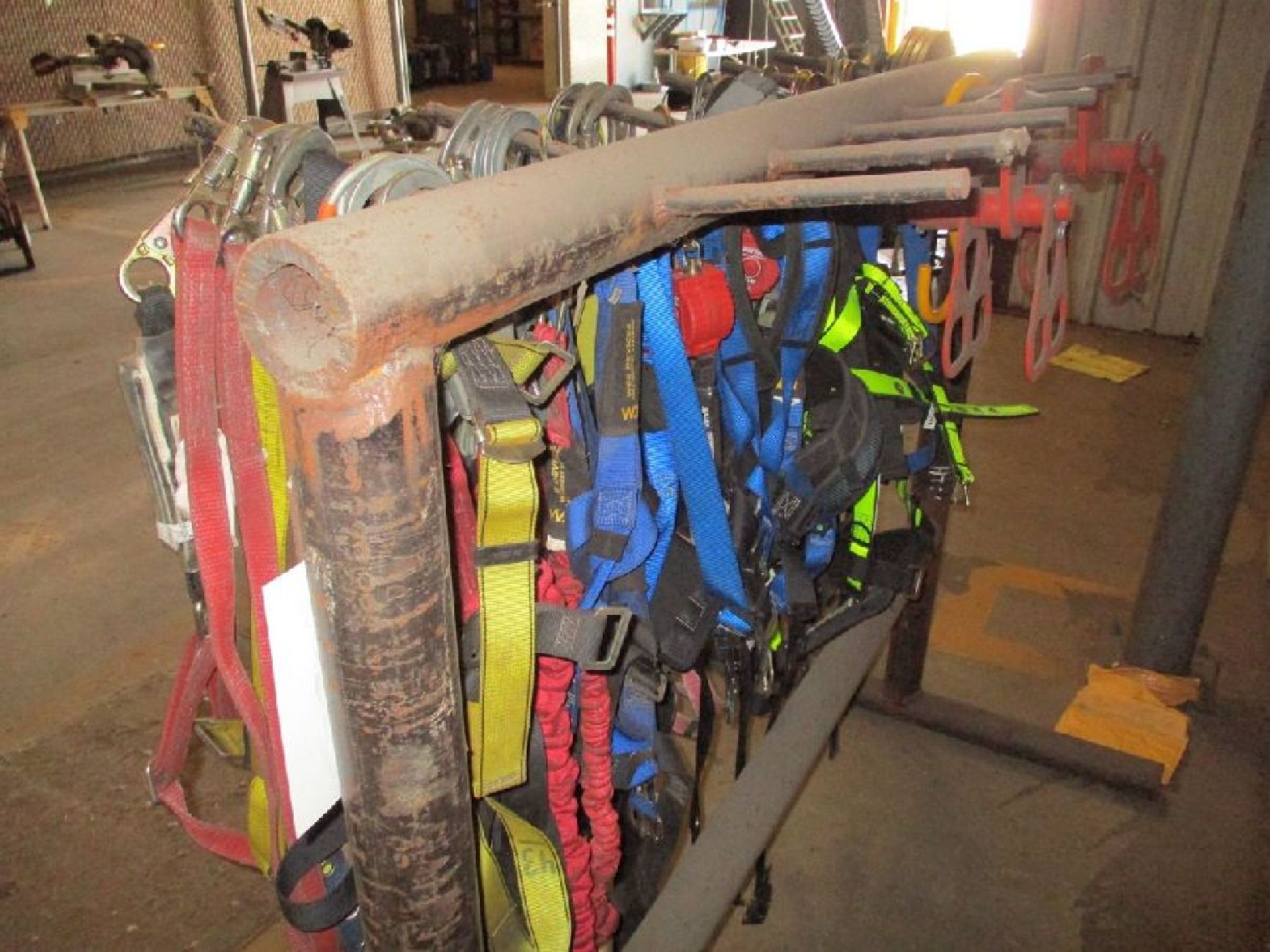 Lot of Assorted Straps, Balances with Steel Storage Rack - Image 4 of 5