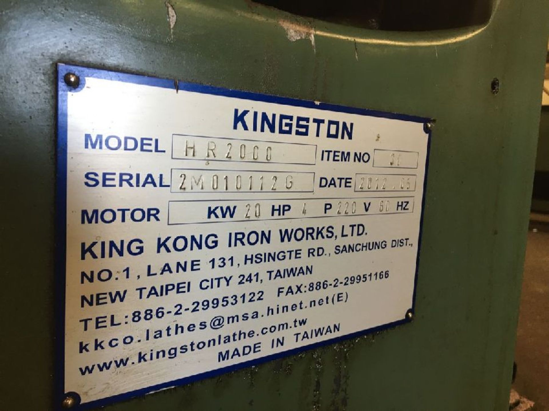 Kingston Model HD 30 / HR 2000 30" x 80" Engine Lathe - Image 9 of 17