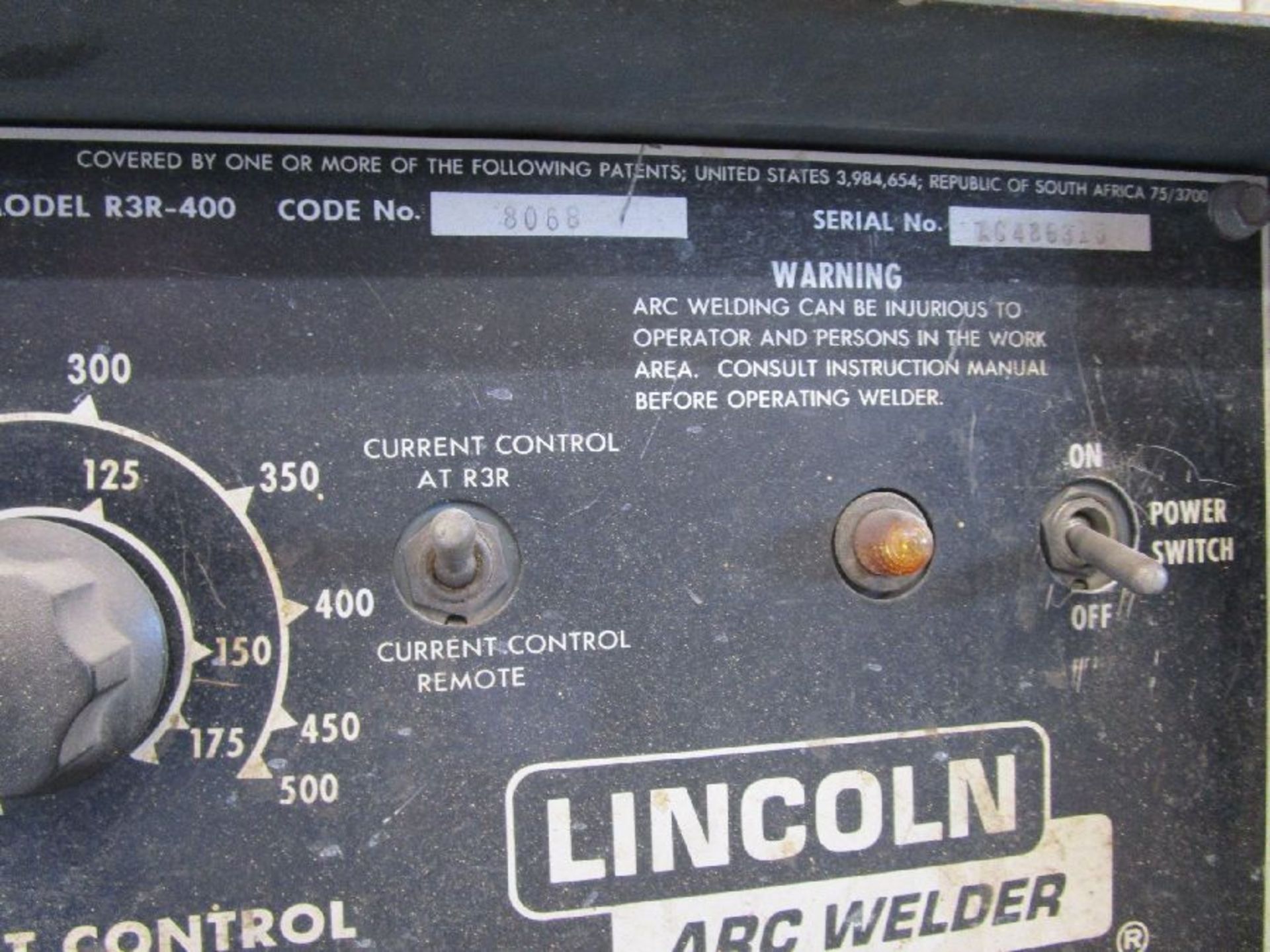 Lincoln Model R3R-400 DC Arc Welder - Image 3 of 4