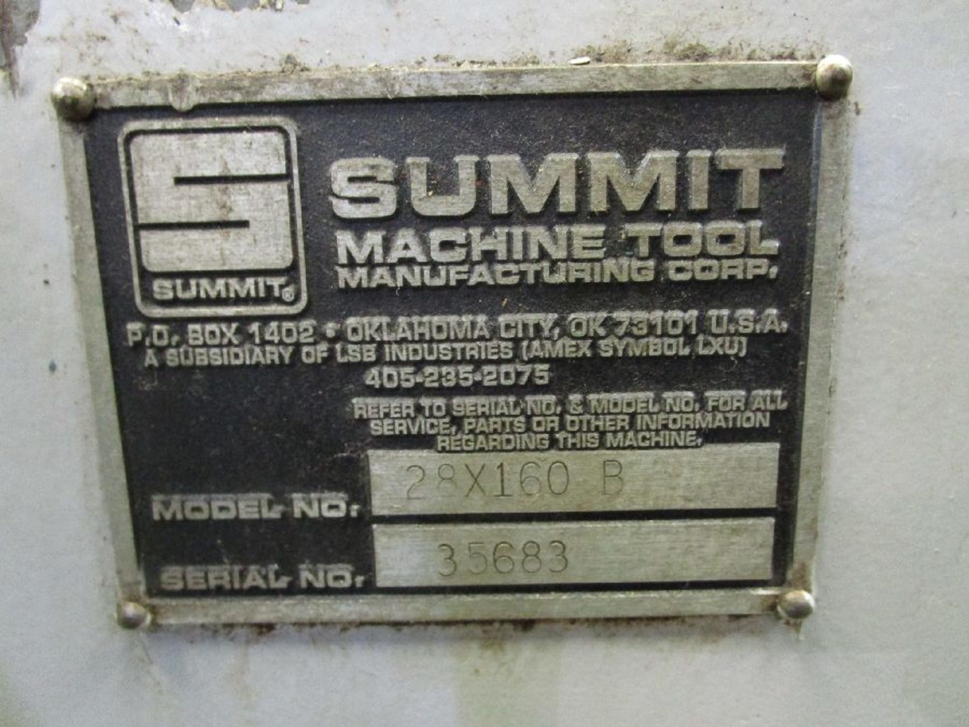 Summit Model 28 x 160 B 28" x 160" Engine Lathe - Image 16 of 17