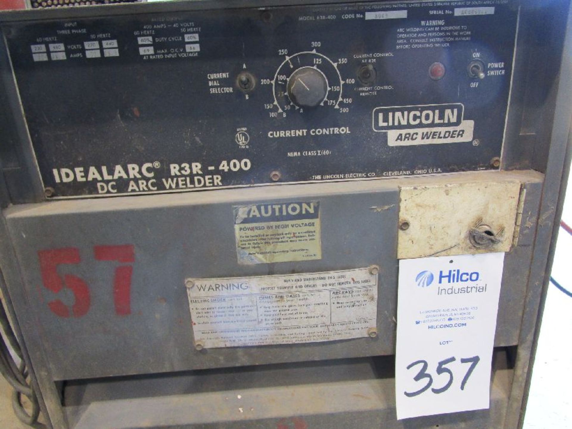 Lincoln Model R3R-400 DC Arc Welder - Image 4 of 4