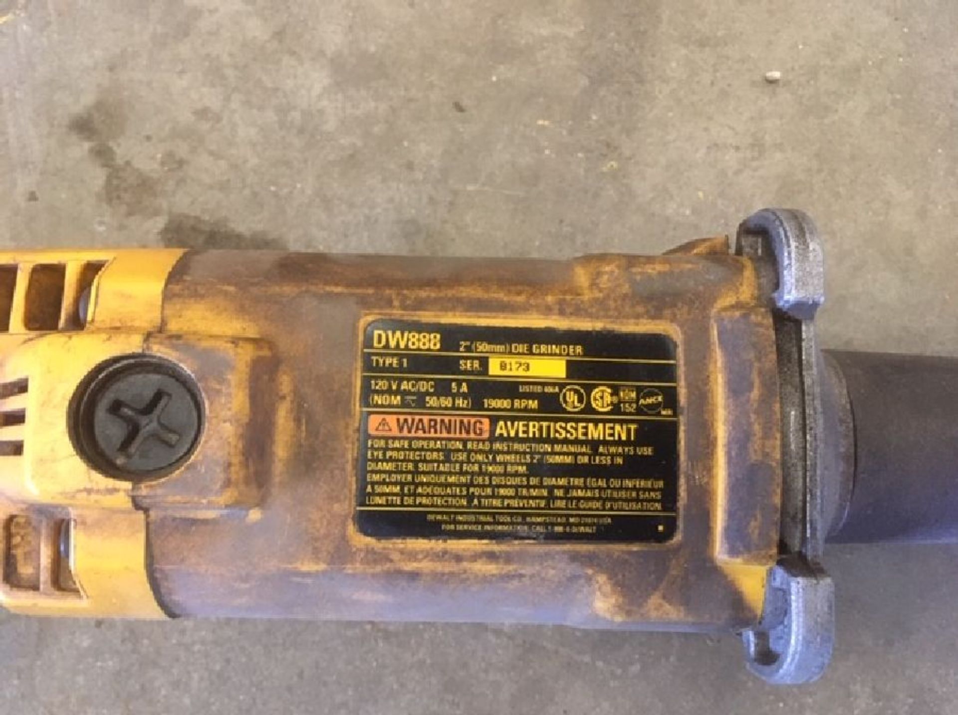 DeWalt Model DW888 2" Die Grinder - Image 2 of 3