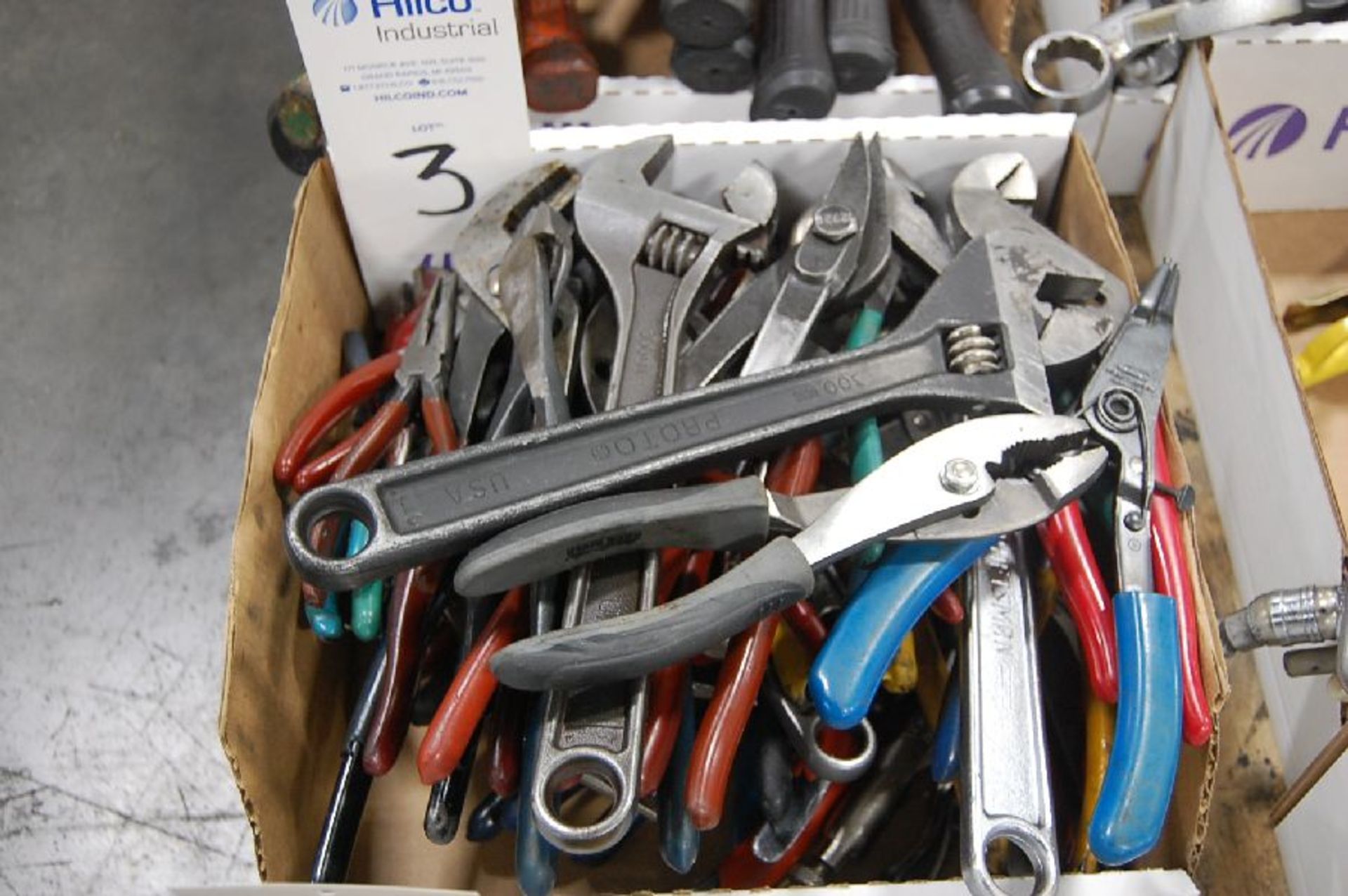 Assorted Pliers and Adjustable Wrenches