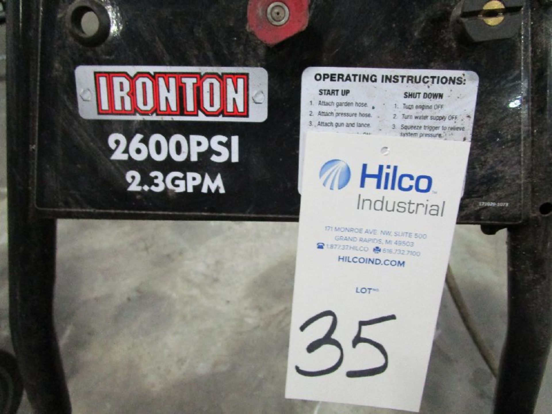 Ironton Model 2600HP 2600 PSI Pressure Washer - Image 2 of 6