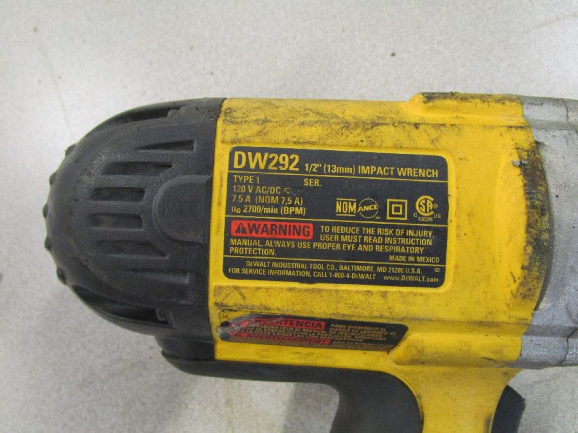 DeWalt Model DW292 345 ft/lbs. Impact Wrench - Image 2 of 3