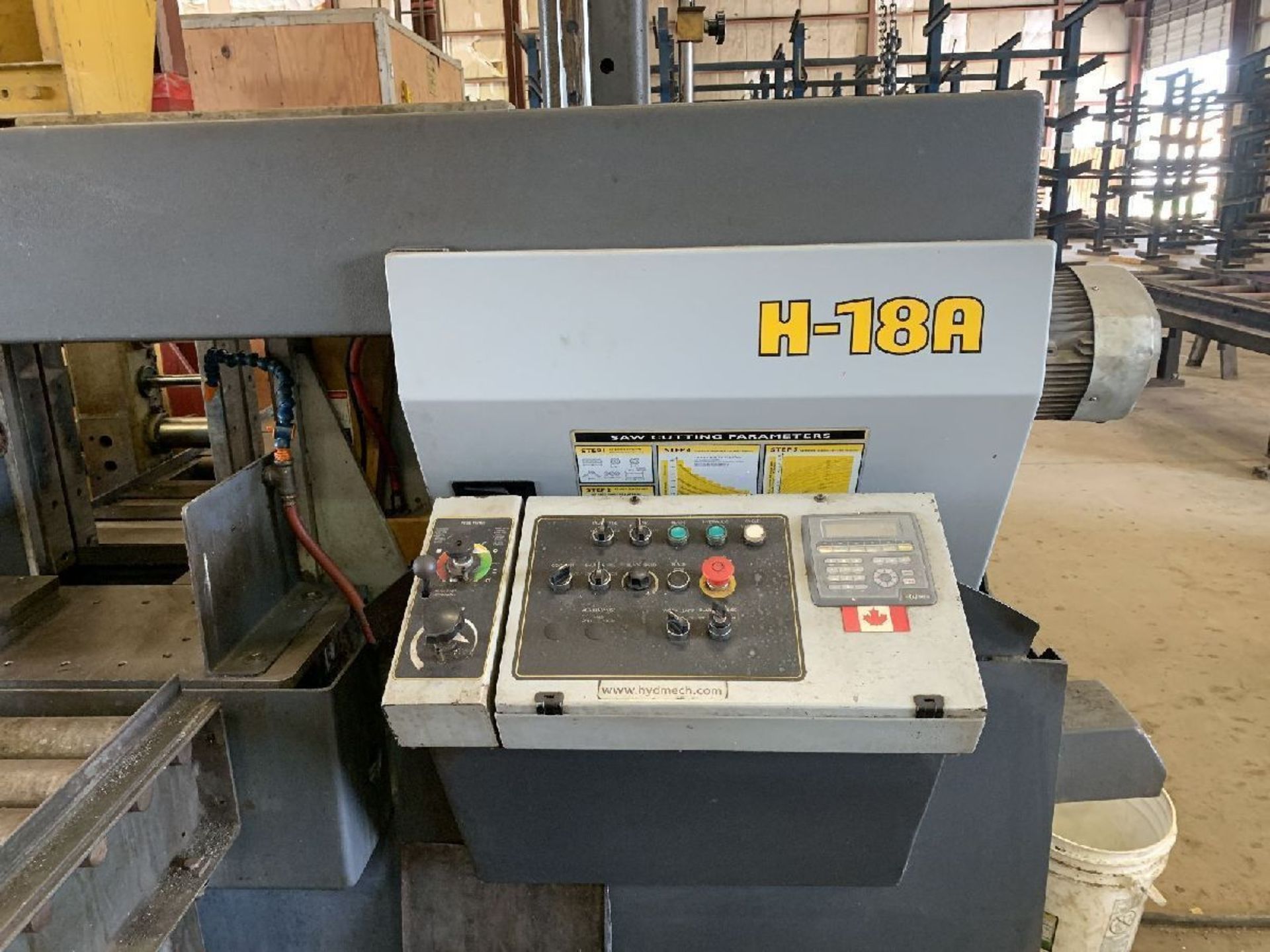 Hyd-Mech Model H-18A 18"" x 18"" Automatic Horizontal Band Saw - Image 3 of 10