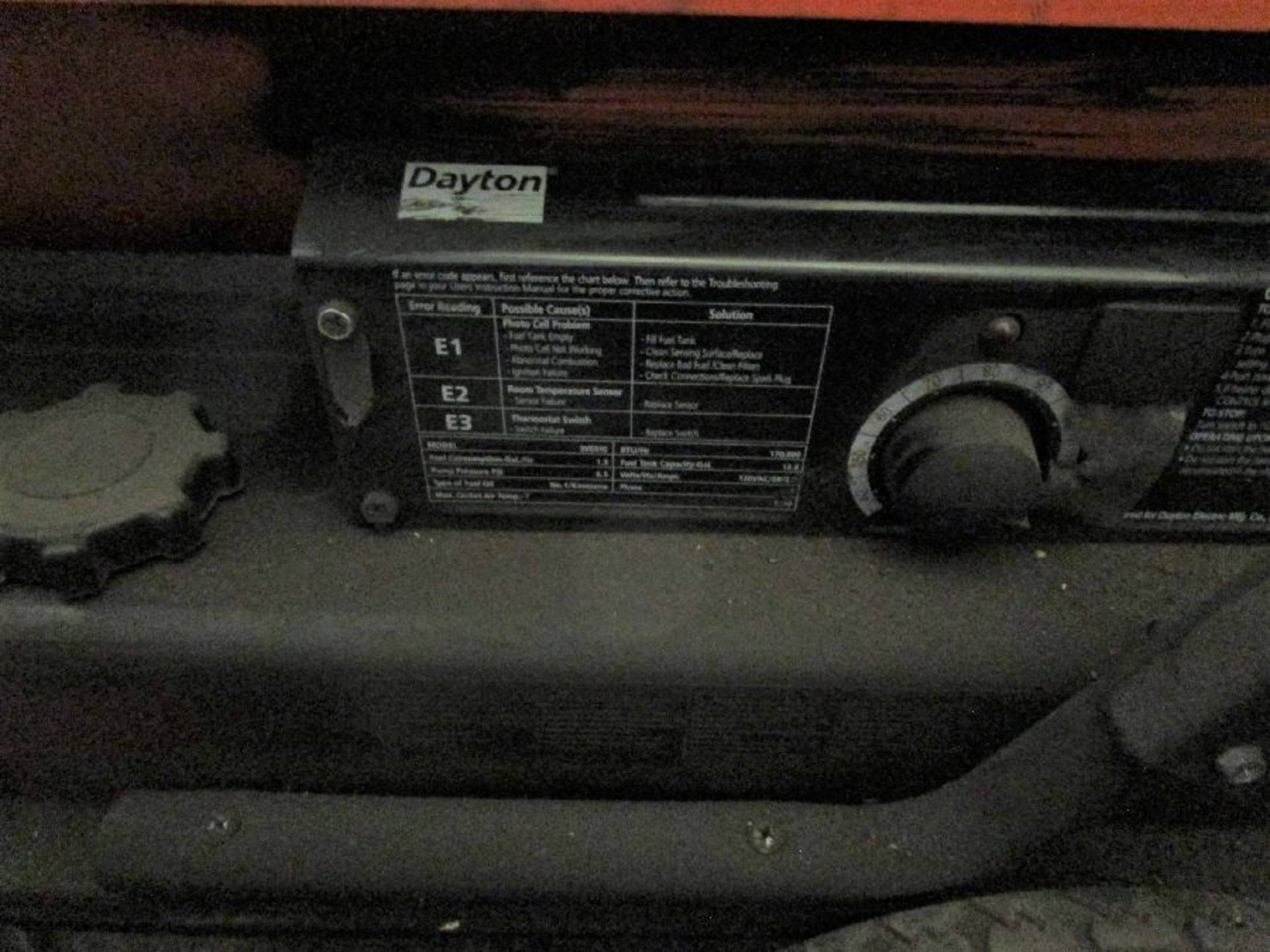 Dayton Model 3VE50A 170,000 BTU Portable Heater - Image 3 of 4