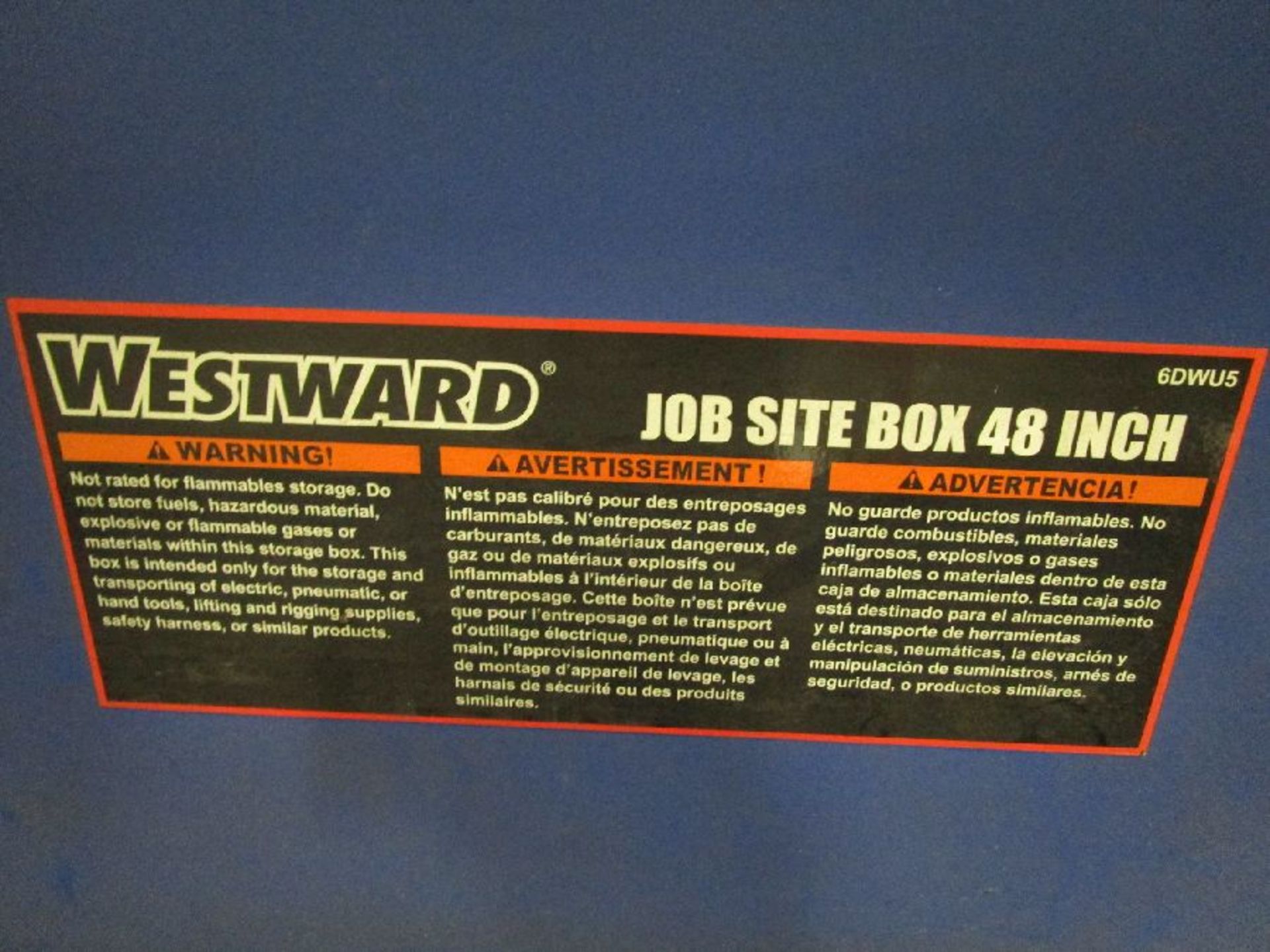 Westward Model 6DWD5 24"" D x 48'L x 24"" W Jobox - Image 2 of 6