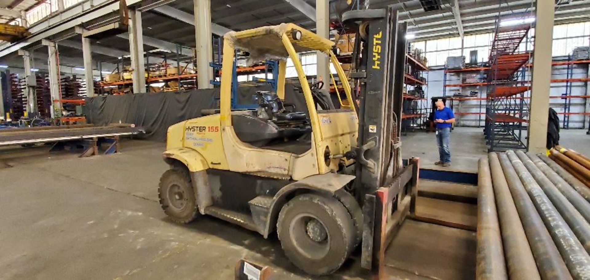 Hyster Model H155FT 15,500-Lb. Diesel Rider Forklift Truck - Image 3 of 6