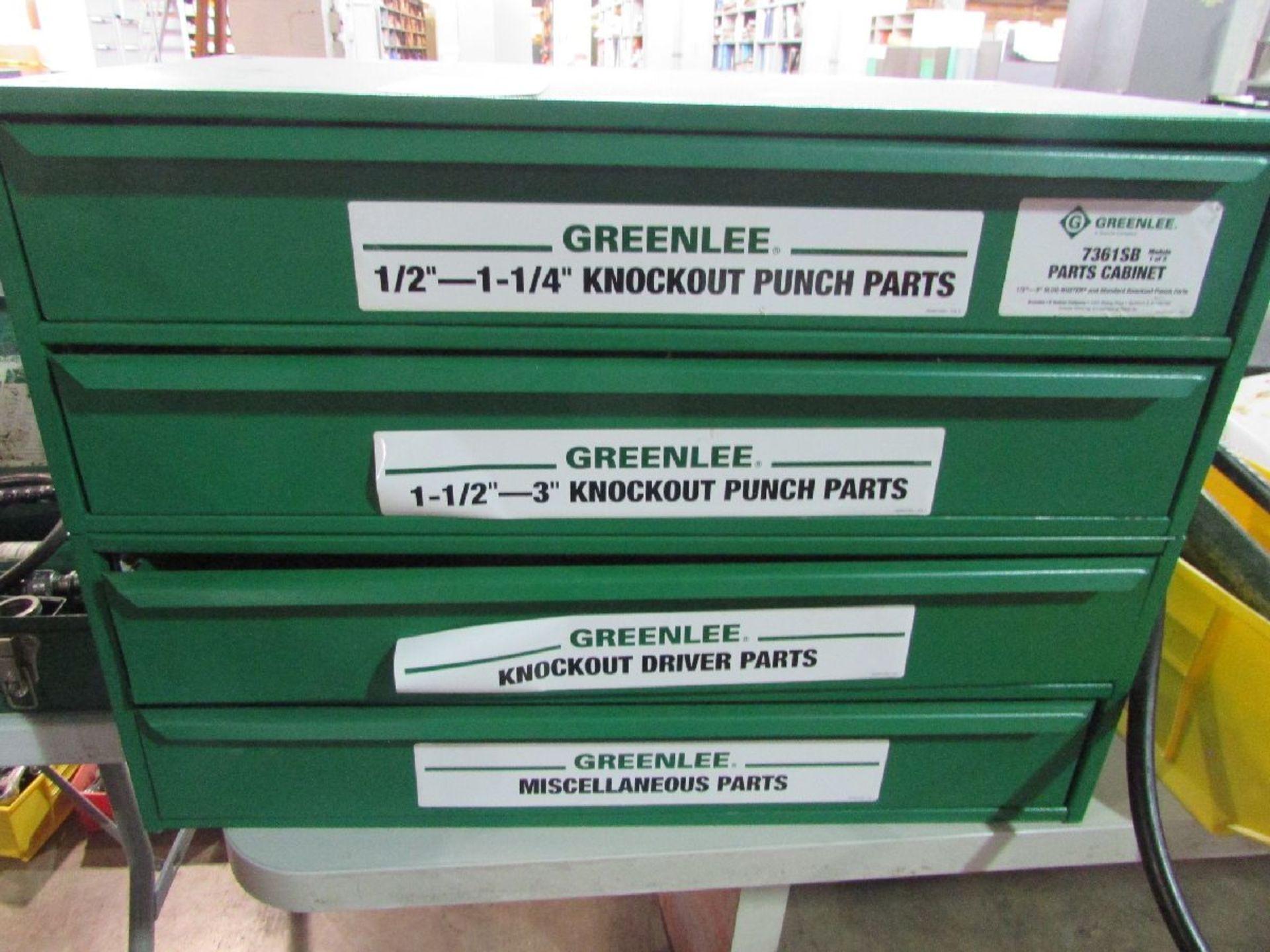 Greenlee Model 7361SB Knockout Punch Parts Cabinet