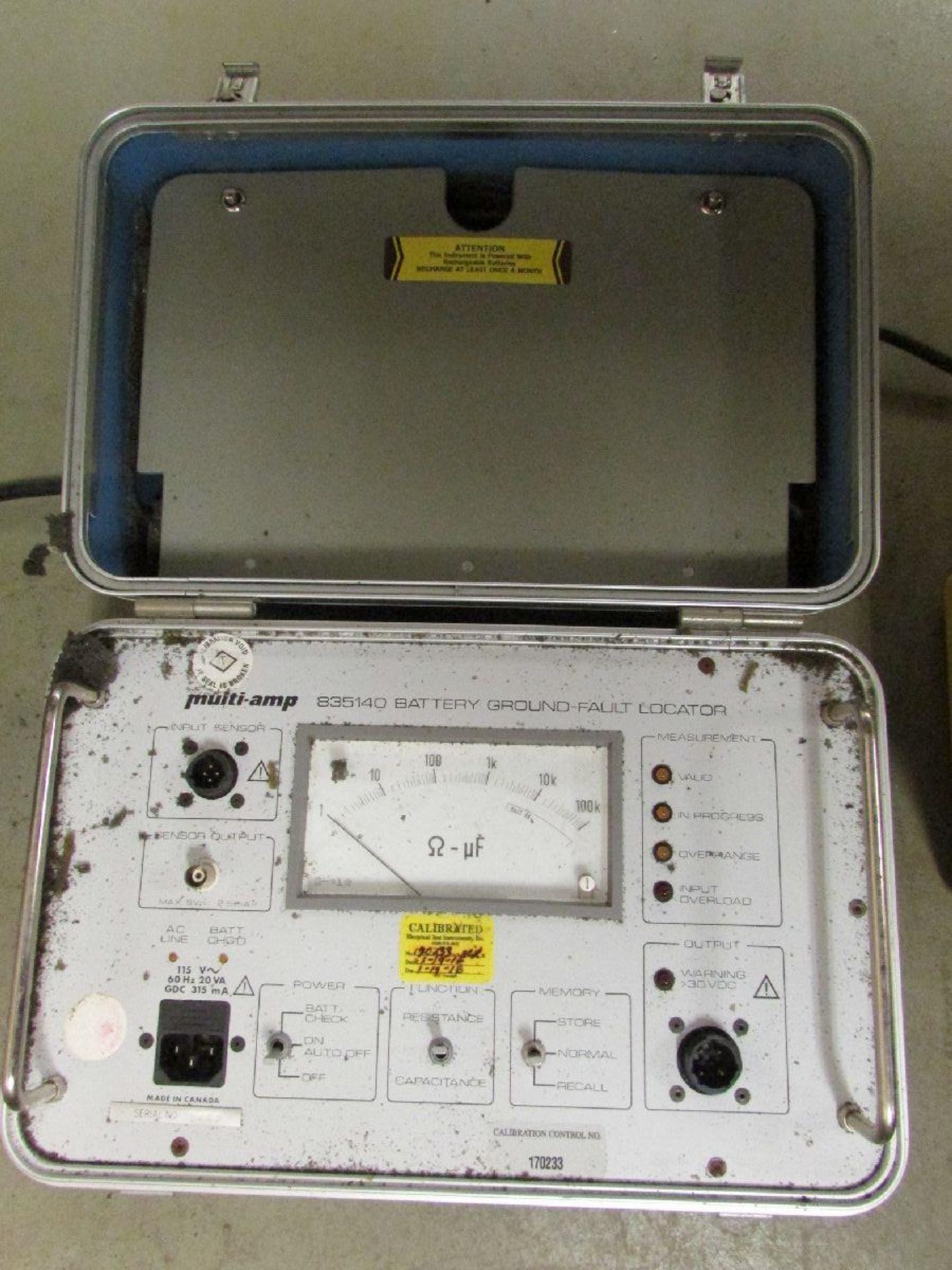 Multi-Amp Model 835140 Battery Ground-Fault Locator Tester - Image 2 of 3