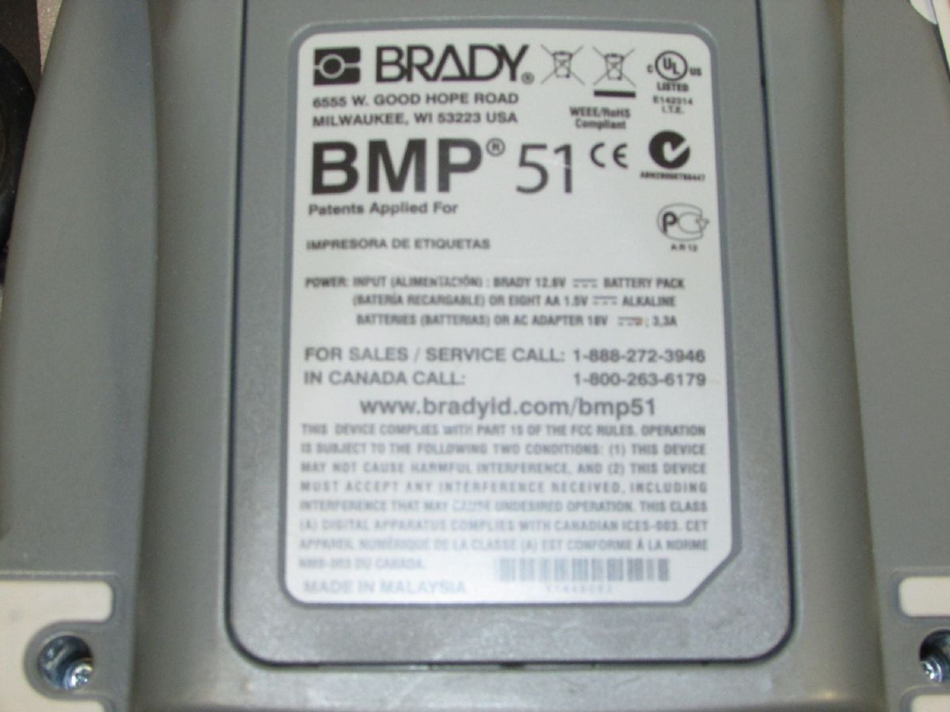 Brady Model BMP51 Portable Digital Label Printer - Image 4 of 4