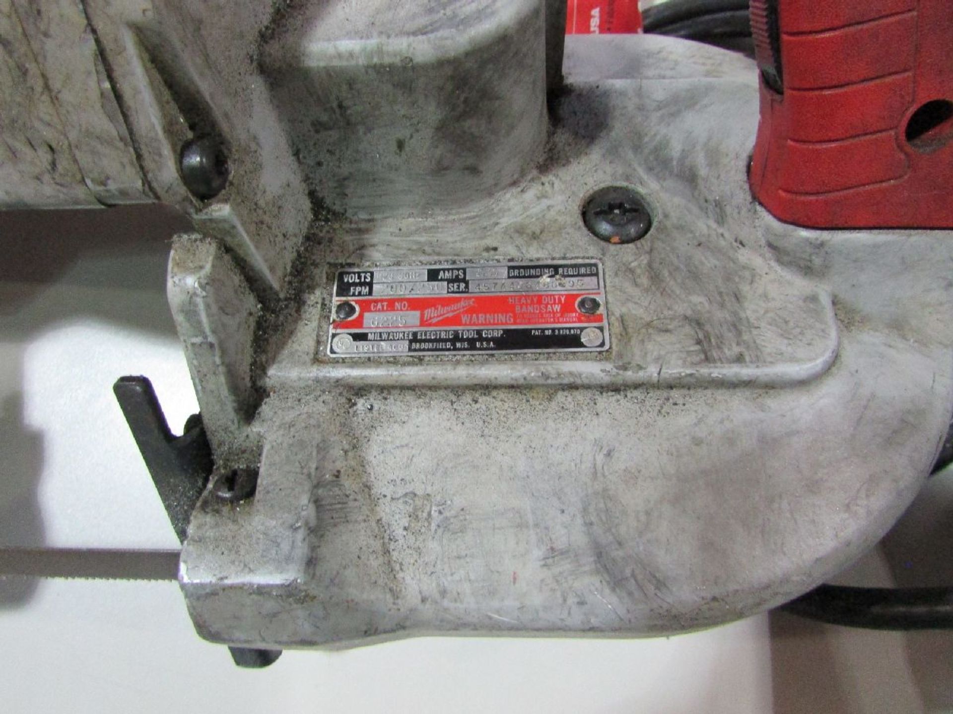 Milwaukee Cat # 6225 Heavy Duty Electric Portable Band Saw - Image 2 of 3