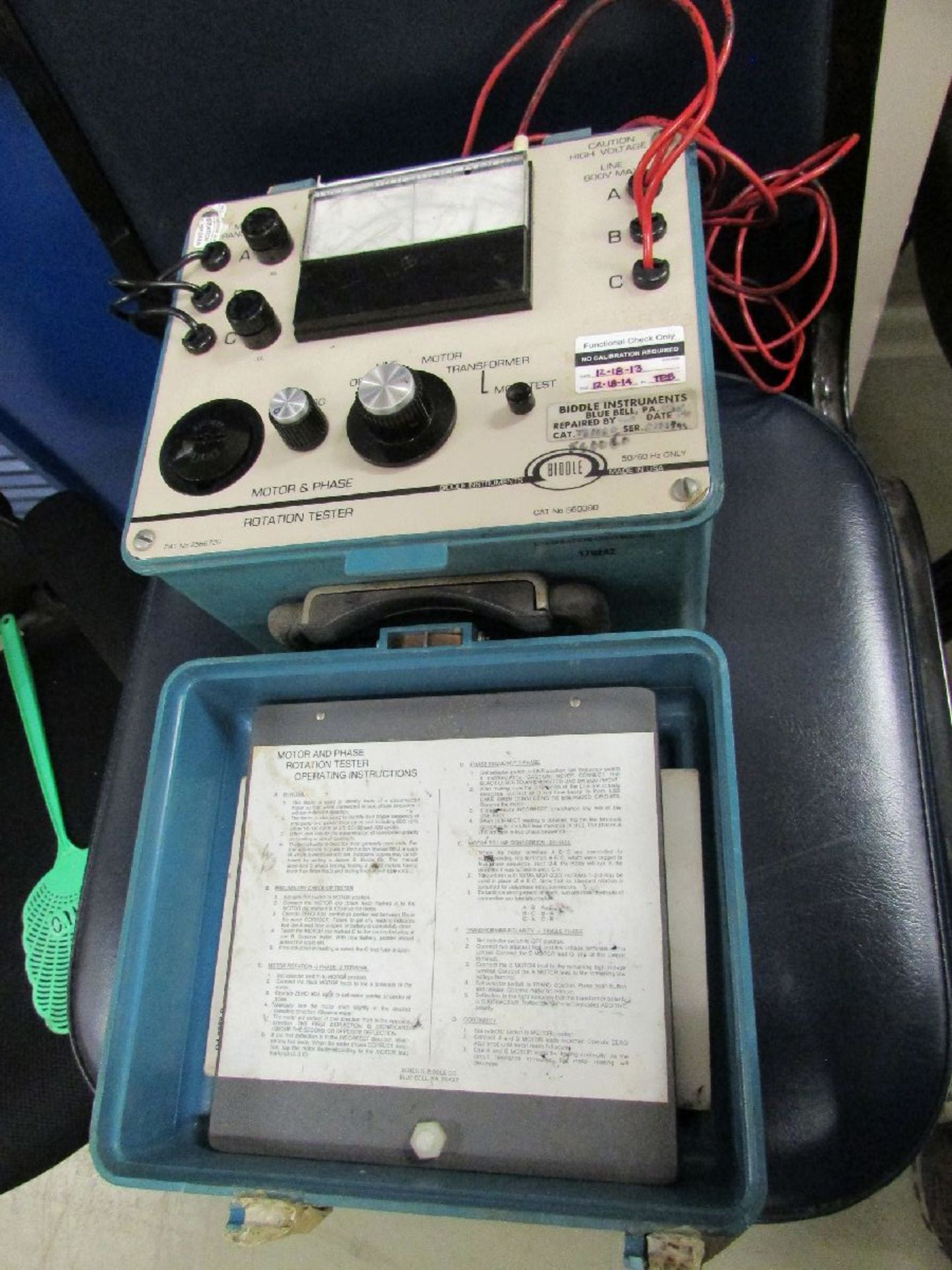 Biddle Instruments Motor Rotation Biddle Instruments Cat # 560060 Motor & Phase Rotation Tester,