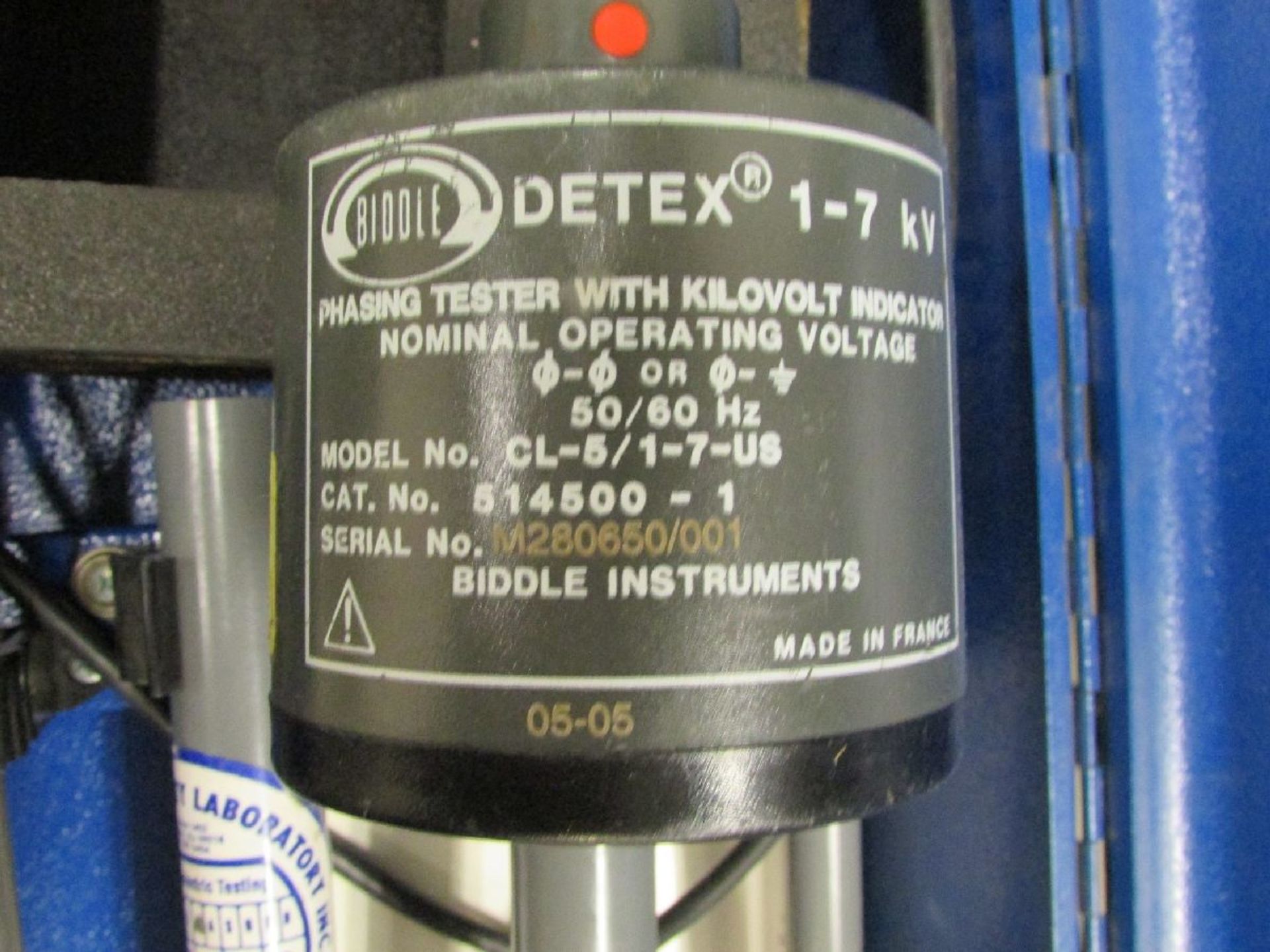 Biddle Instruments Model CL-5/1-7-US 1-7 kV Voltage & Phasing Tester - Image 3 of 4