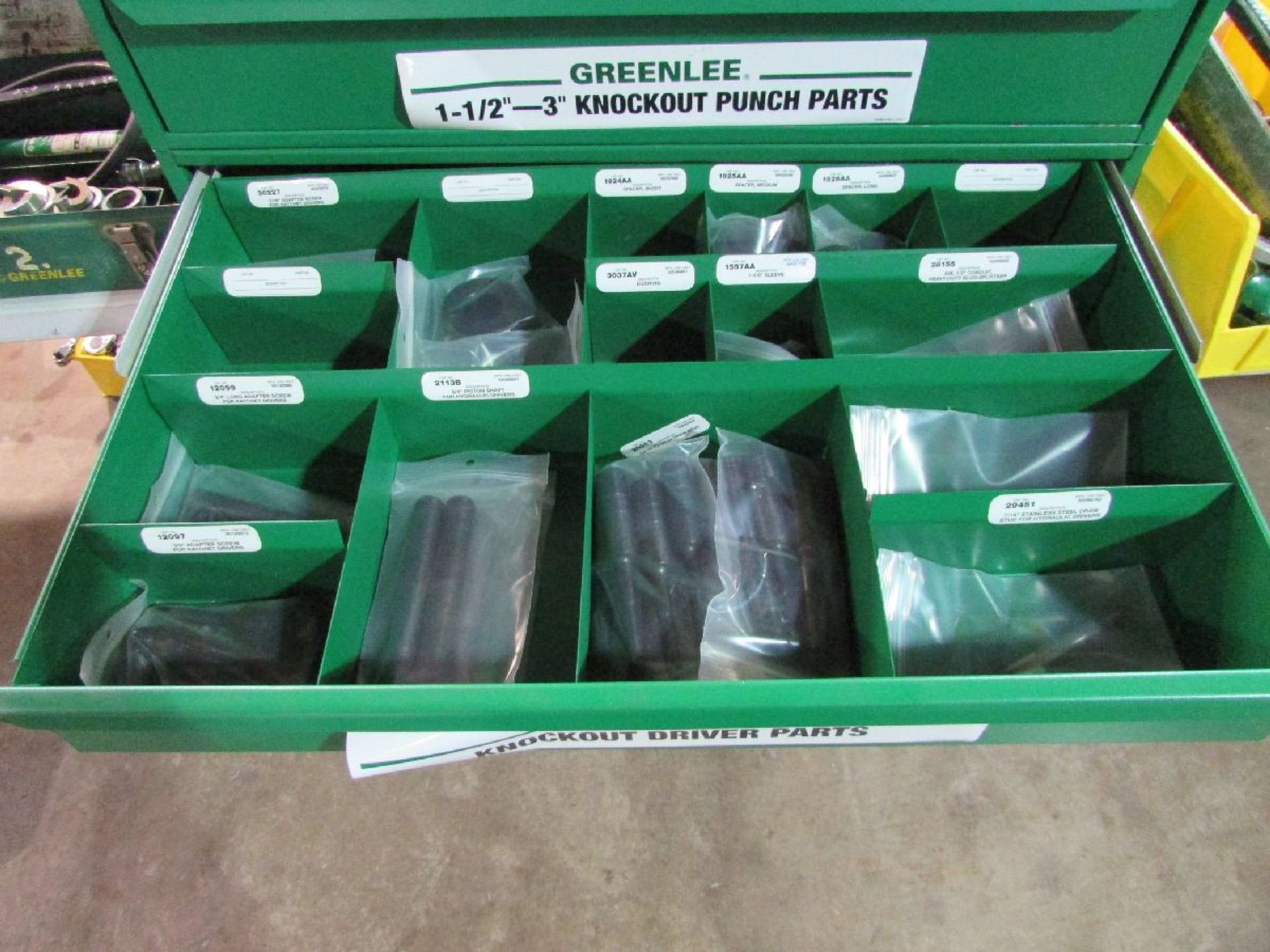 Greenlee Model 7361SB Knockout Punch Parts Cabinet - Image 4 of 5