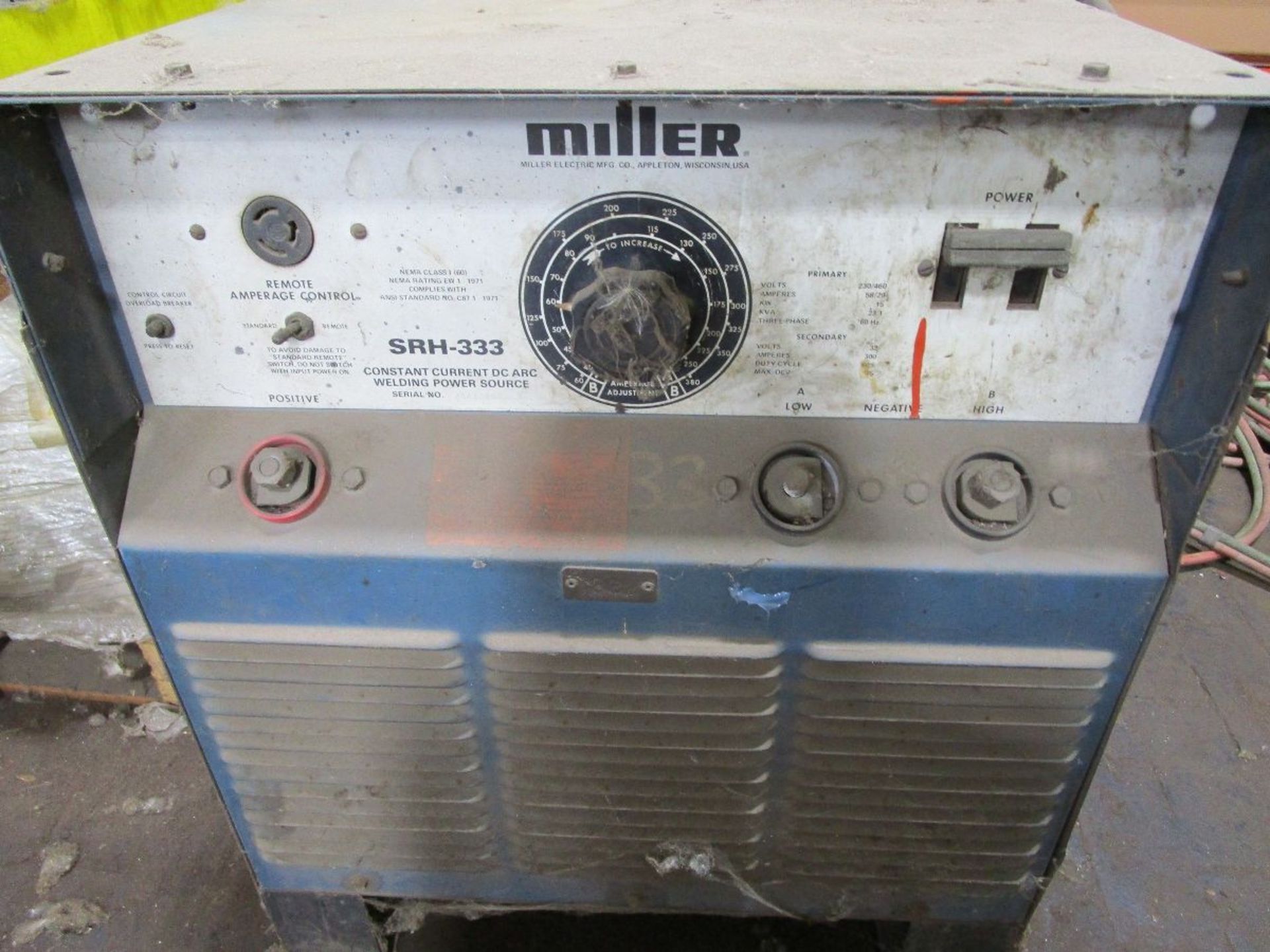 Miller Model SRH-333 30-300 Amp Arc Welding Power Source - Image 2 of 2