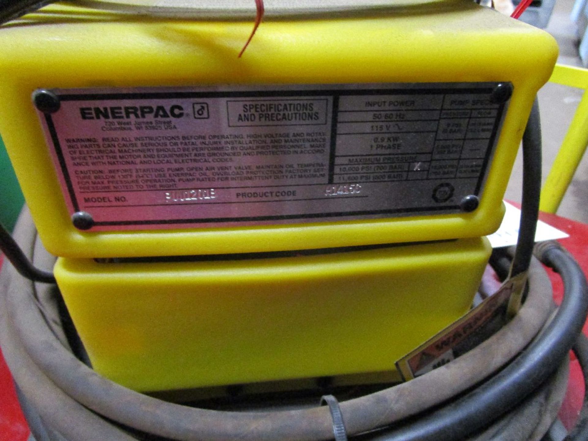 Enerpac Model PUJ12018 Hydraulic Portable Electric Pump - Image 3 of 3