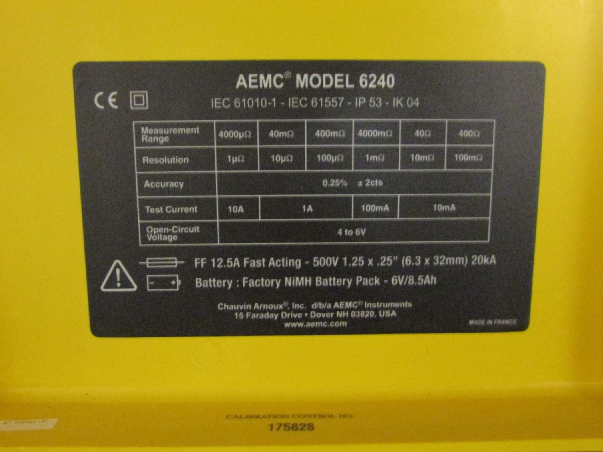 AEMC Model 6240 Micro-Ohmmeter Tester - Image 4 of 4