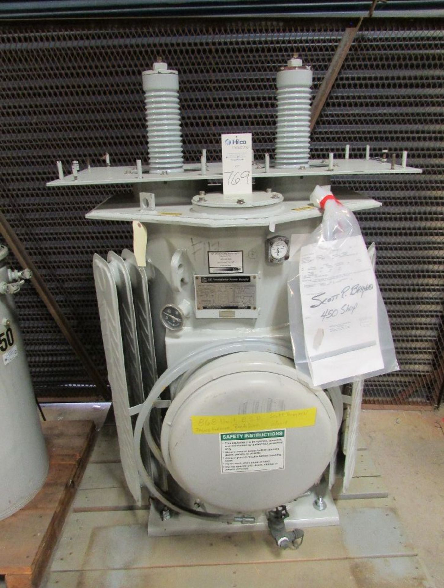 General Electric Model YA50B80DC604LE 50 KVA Oil Filled Transformer