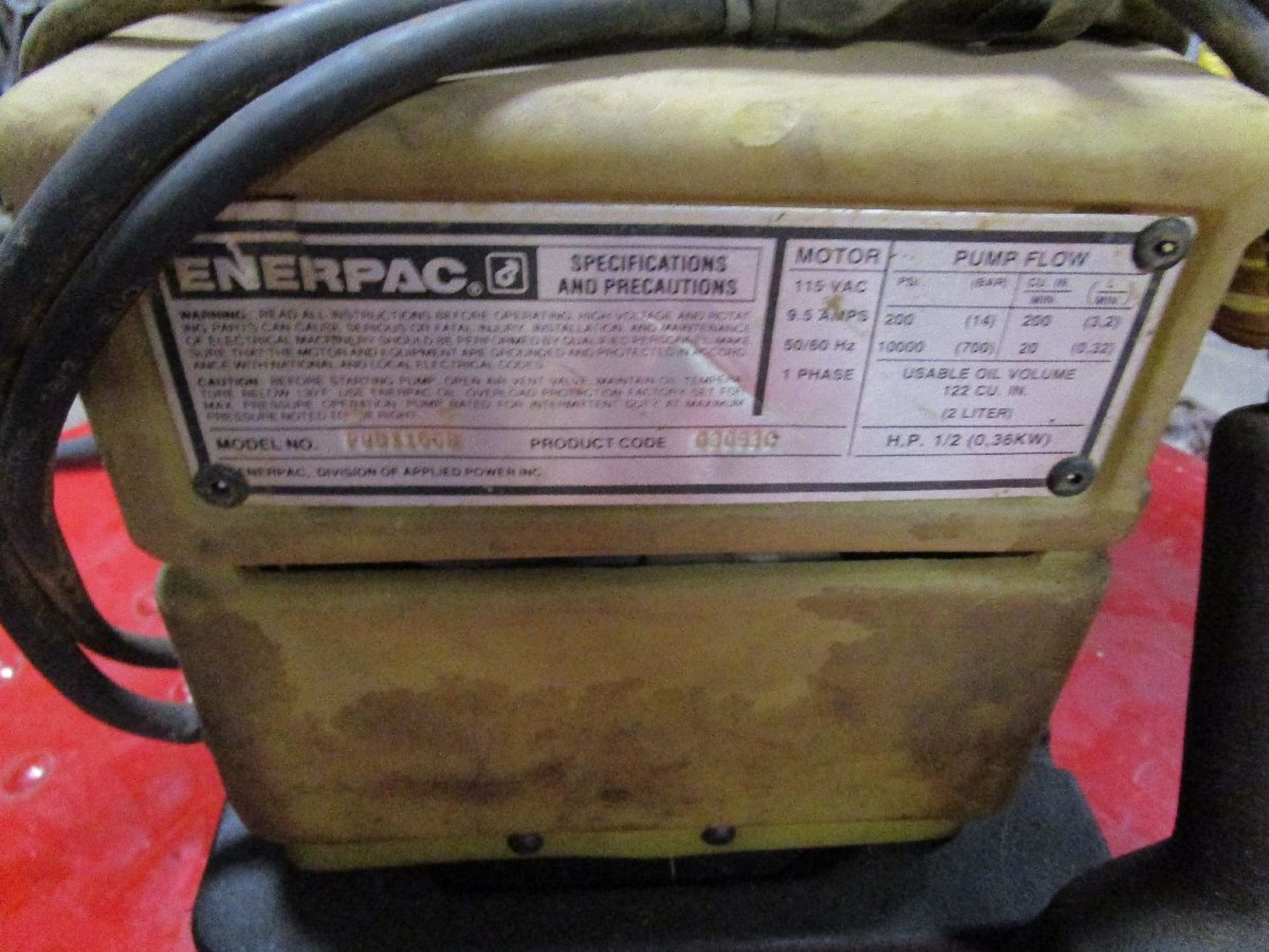 Enerpac Model PUD1100D Hydraulic Portable Electric Pump - Image 2 of 2