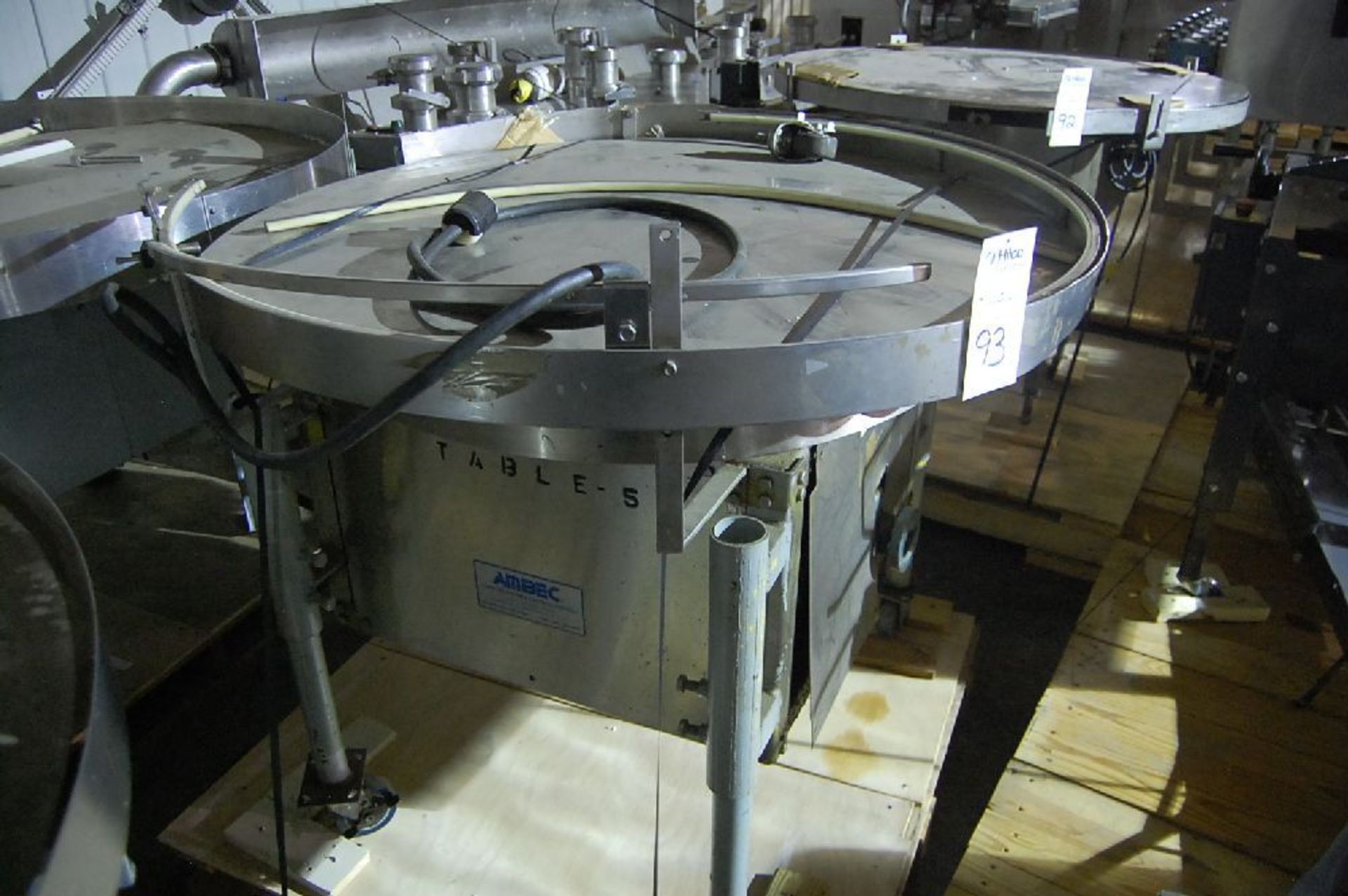 Ambec 48" Diameter Stainless Steel Rotary Accumulation Table