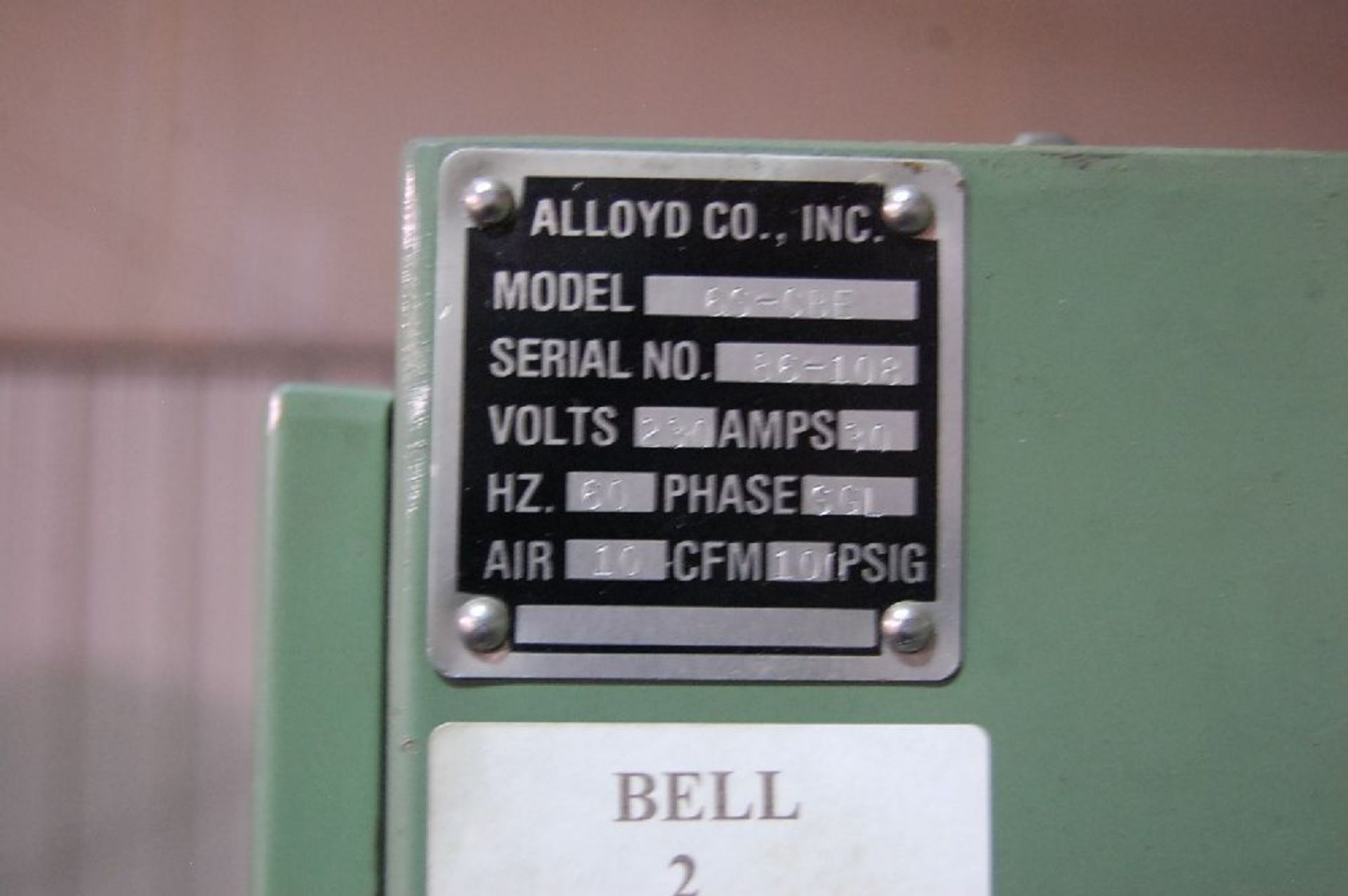 Alloyd Model 6S-CBE Rotary Blister Sealer - Image 3 of 4