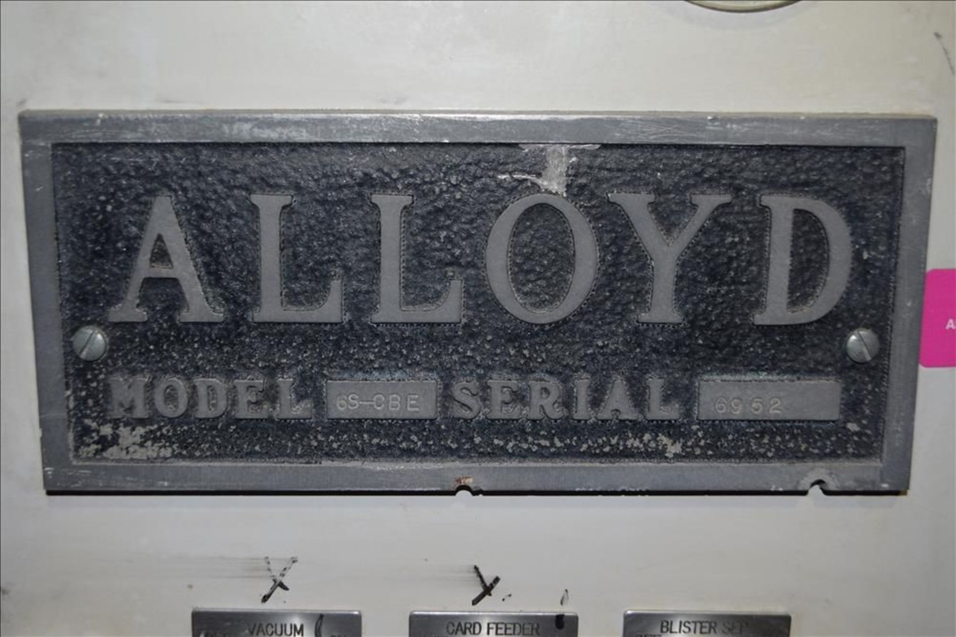 Alloyd Model 6S-CBE Rotary Blister Sealer - Image 6 of 6
