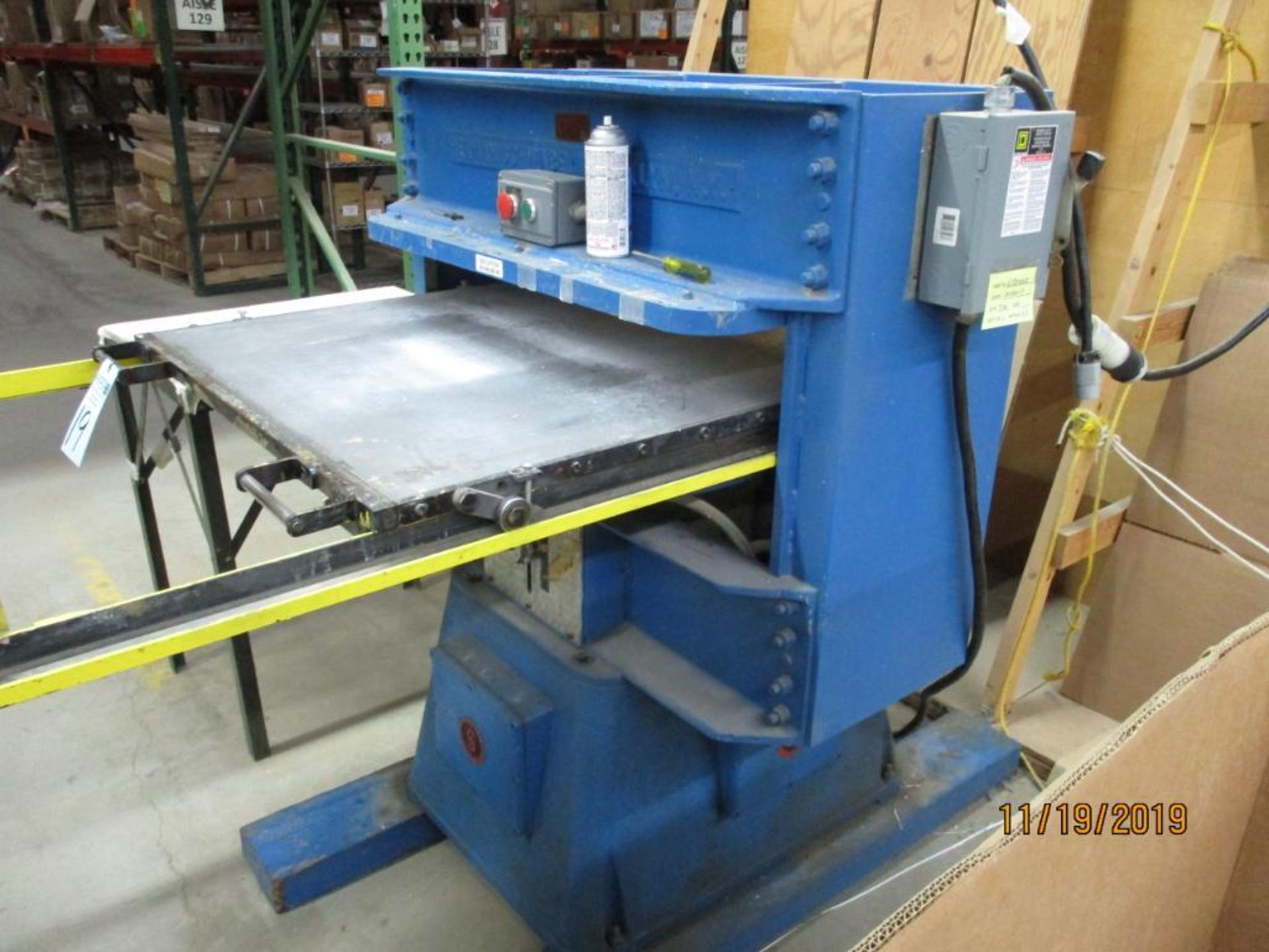 Herman Schwabe Die Cutting Machine 4' Stroke With 31" x 35" Slide Table M/N 50001 S/N D6 - Image 3 of 5