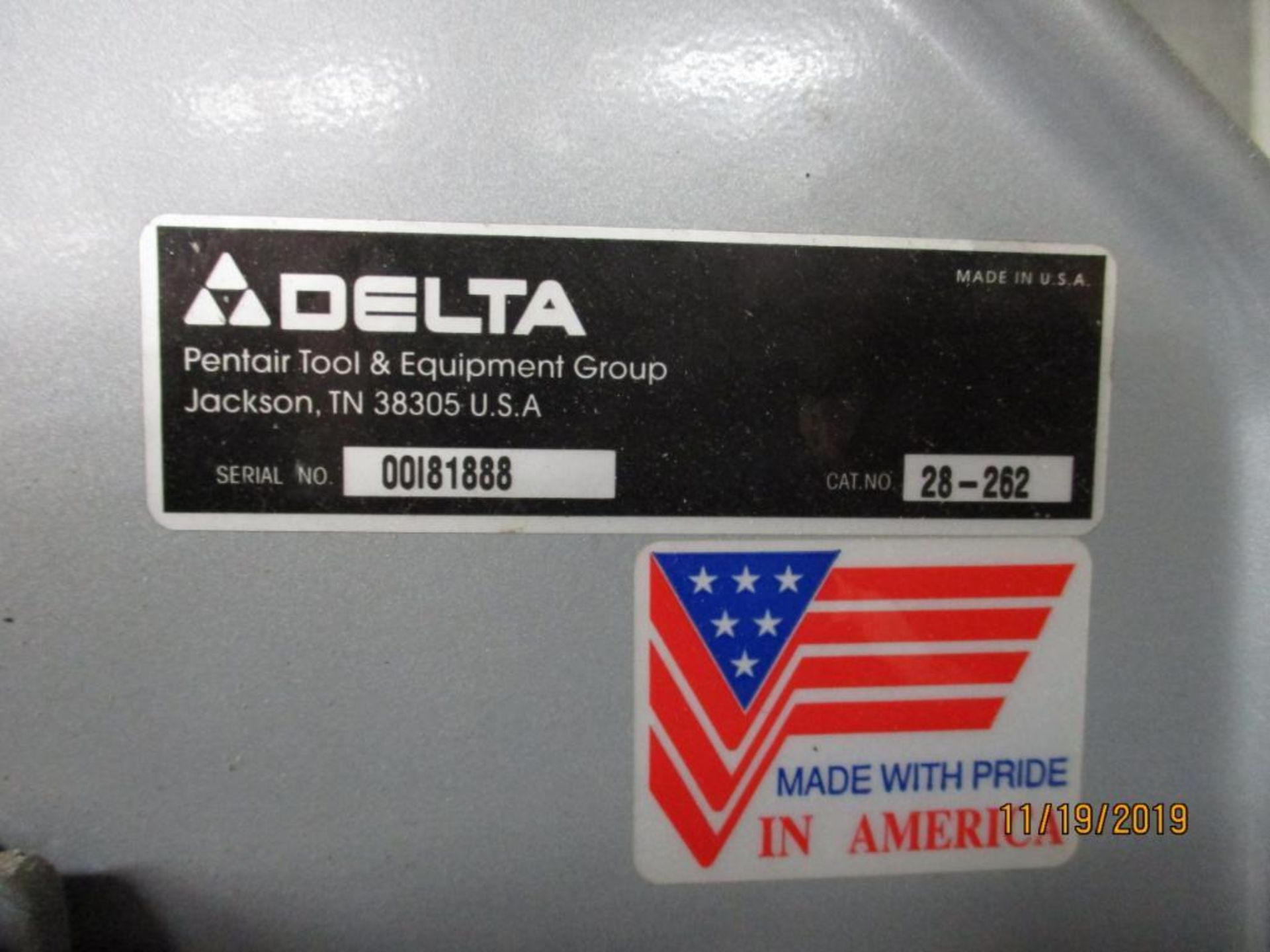 Delta 14" Bandsaw, Blade Length 77" Blade Width 1/8 To 3/4" Cat. No. 28-262 S/N 00181888 - Image 3 of 3