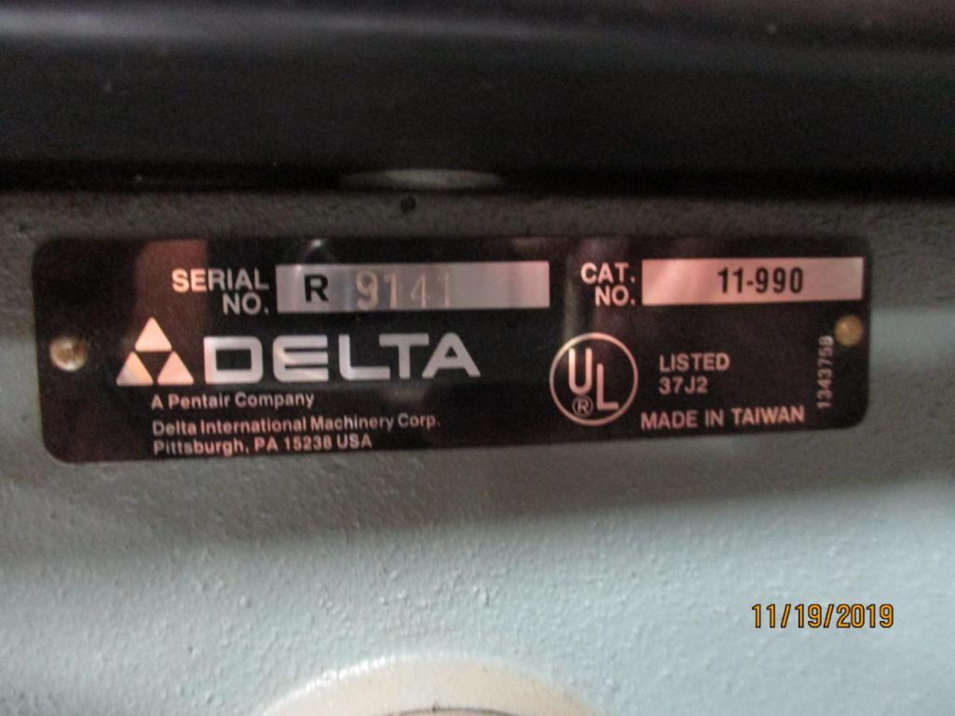 Delta Table Top Drill Press 1/2" Chuck Cat. No. 11-990 S/N R9141 - Image 4 of 5