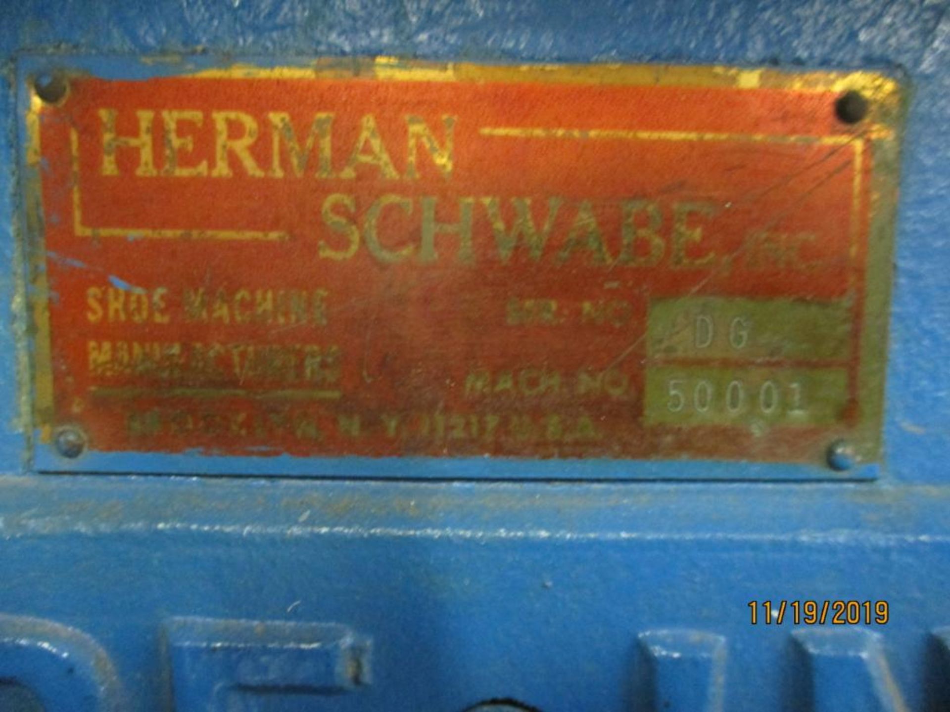 Herman Schwabe Die Cutting Machine 4' Stroke With 31" x 35" Slide Table M/N 50001 S/N D6 - Image 5 of 5