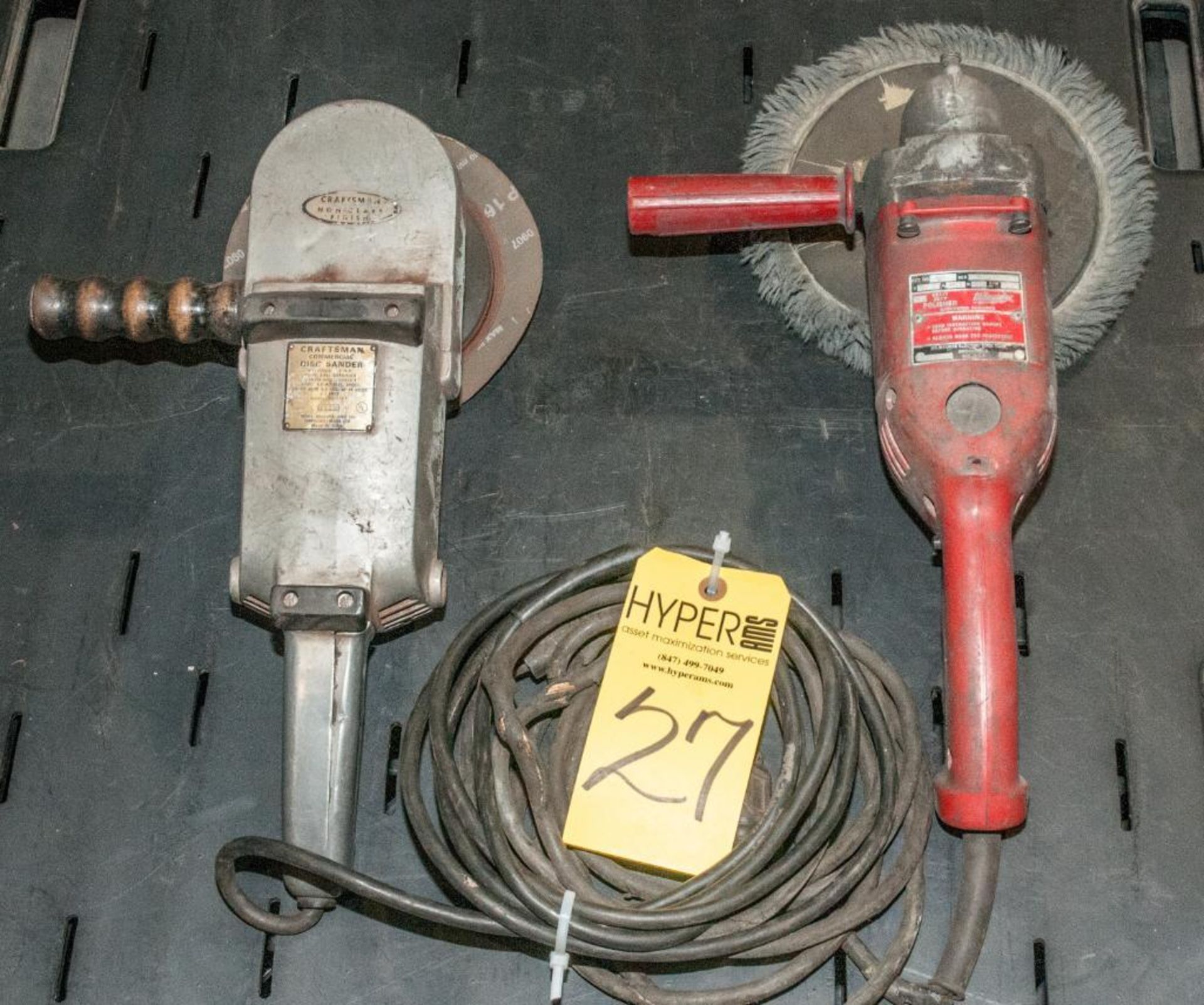 Craftsman Commercial Disc Sander Mdl. 315-7762 and Milwaukee 7" Heavy Duty Polisher Mdl. 5455