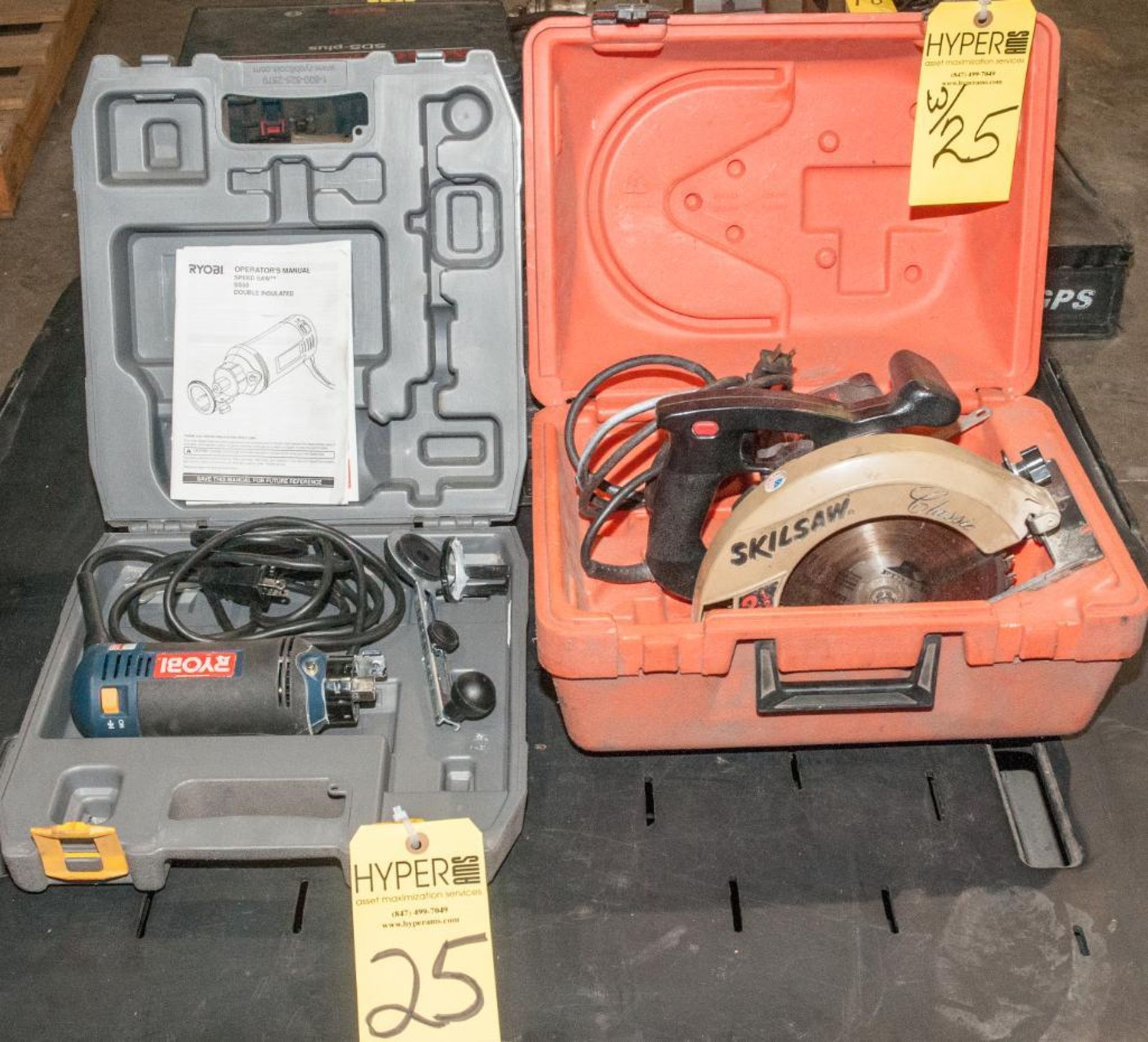 Skillsaw 5250.5, 7 1/4" Circular Saw w/Case and Ryobi Speedsaw Mdl SS50