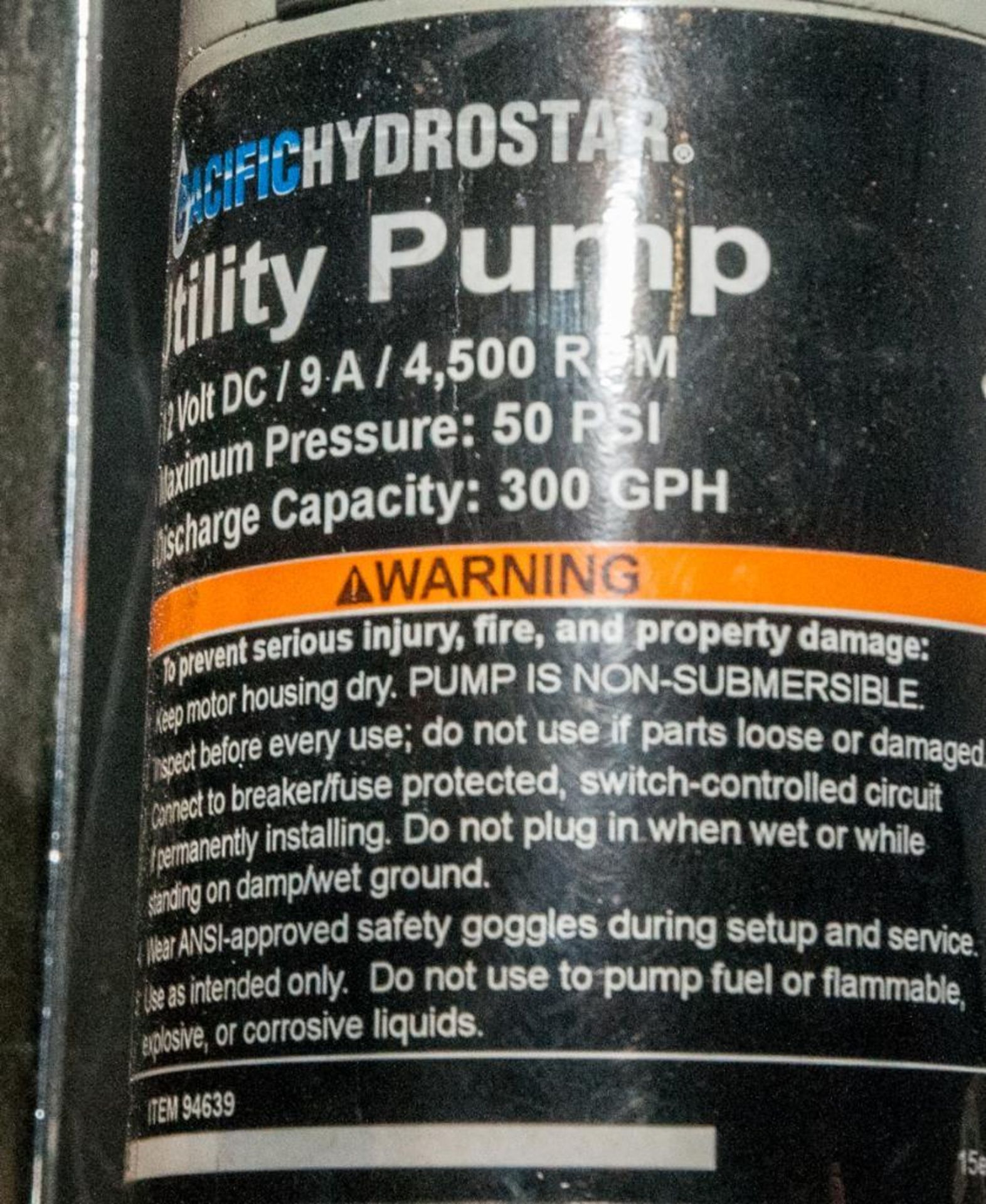 Pacific Hydrostar 12v Utility Pump - Image 3 of 3