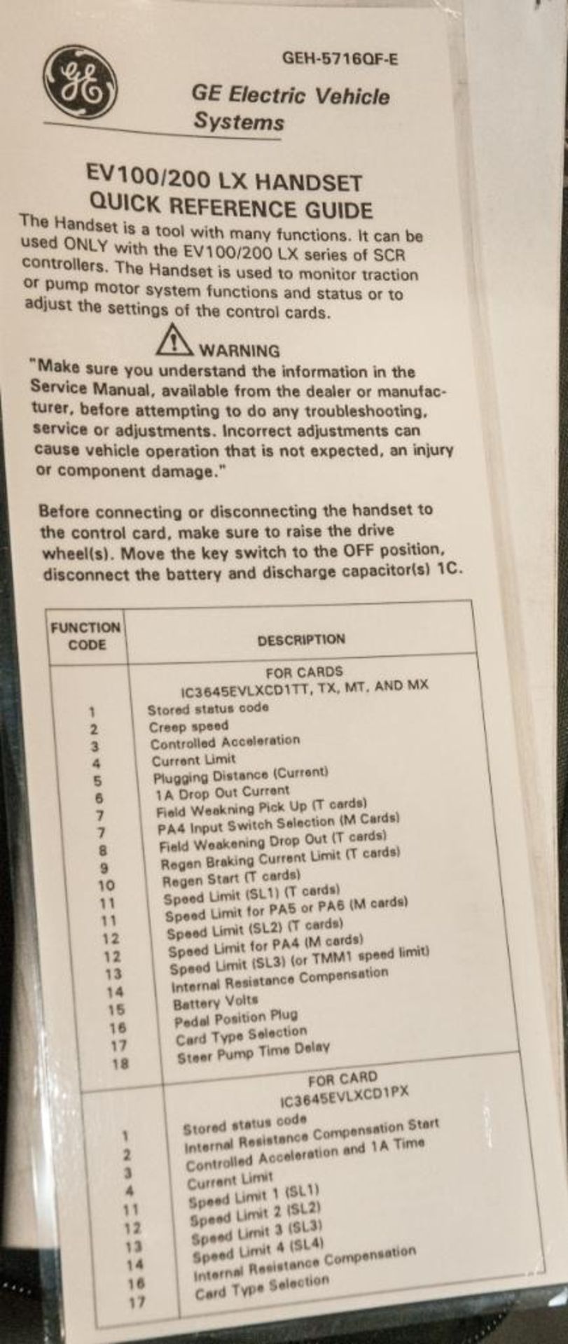 GE Code Reader LX Handset EVC , Cat. No. IC3645LXHS1 - Image 4 of 4