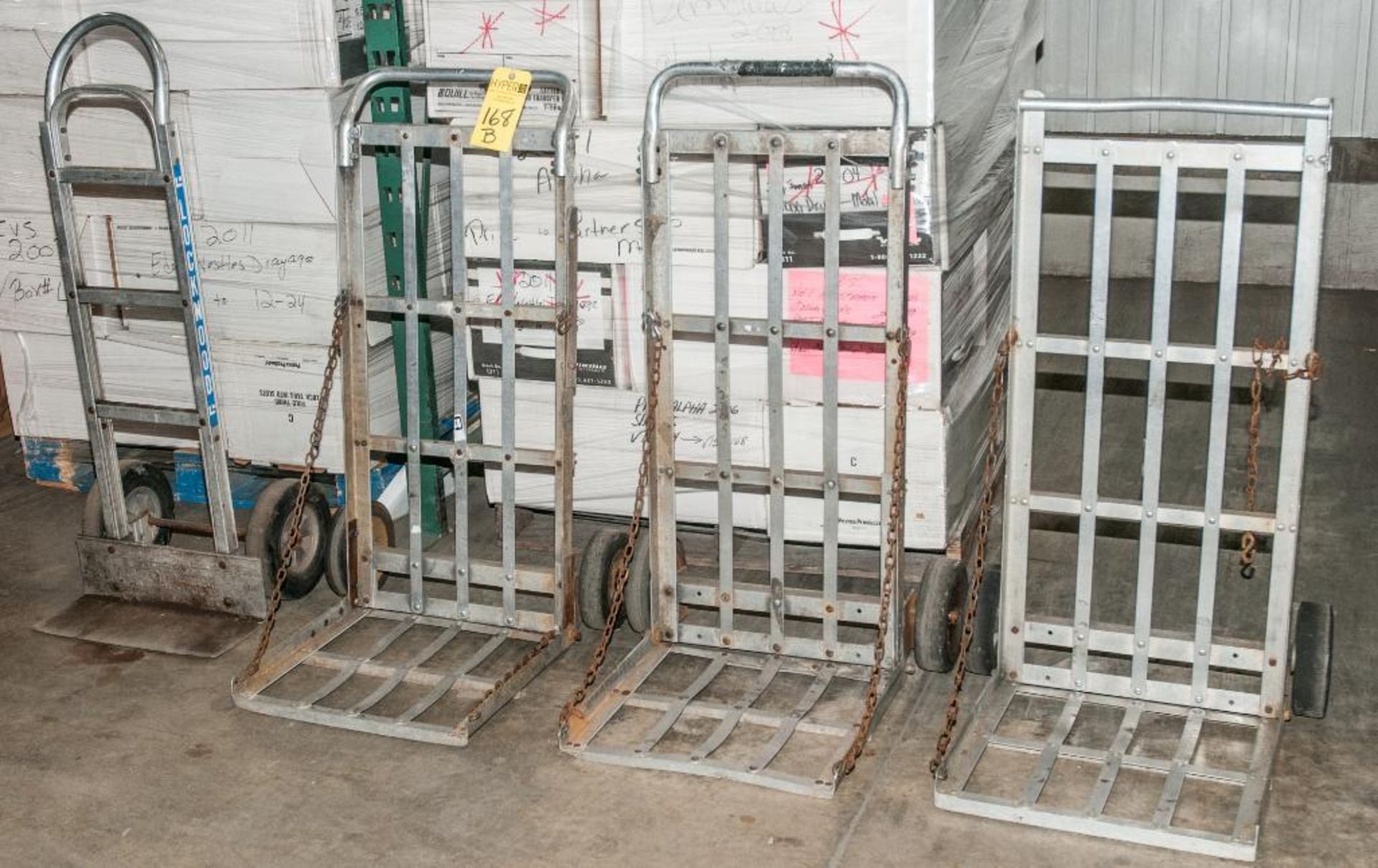 (4) Aluminium Hand Carts, (2) K&S, (1) A&E, (1) Lockwood