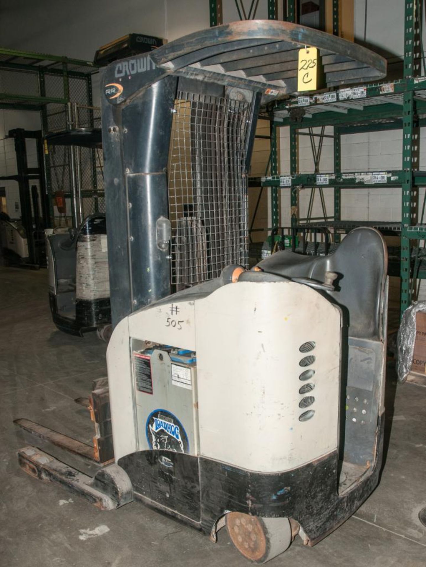 Crown Stand Up Single Reach Forklift, 36v RD 5200 Series, s/n 1A263505, 3,000 lb. Cap., 198", Side S