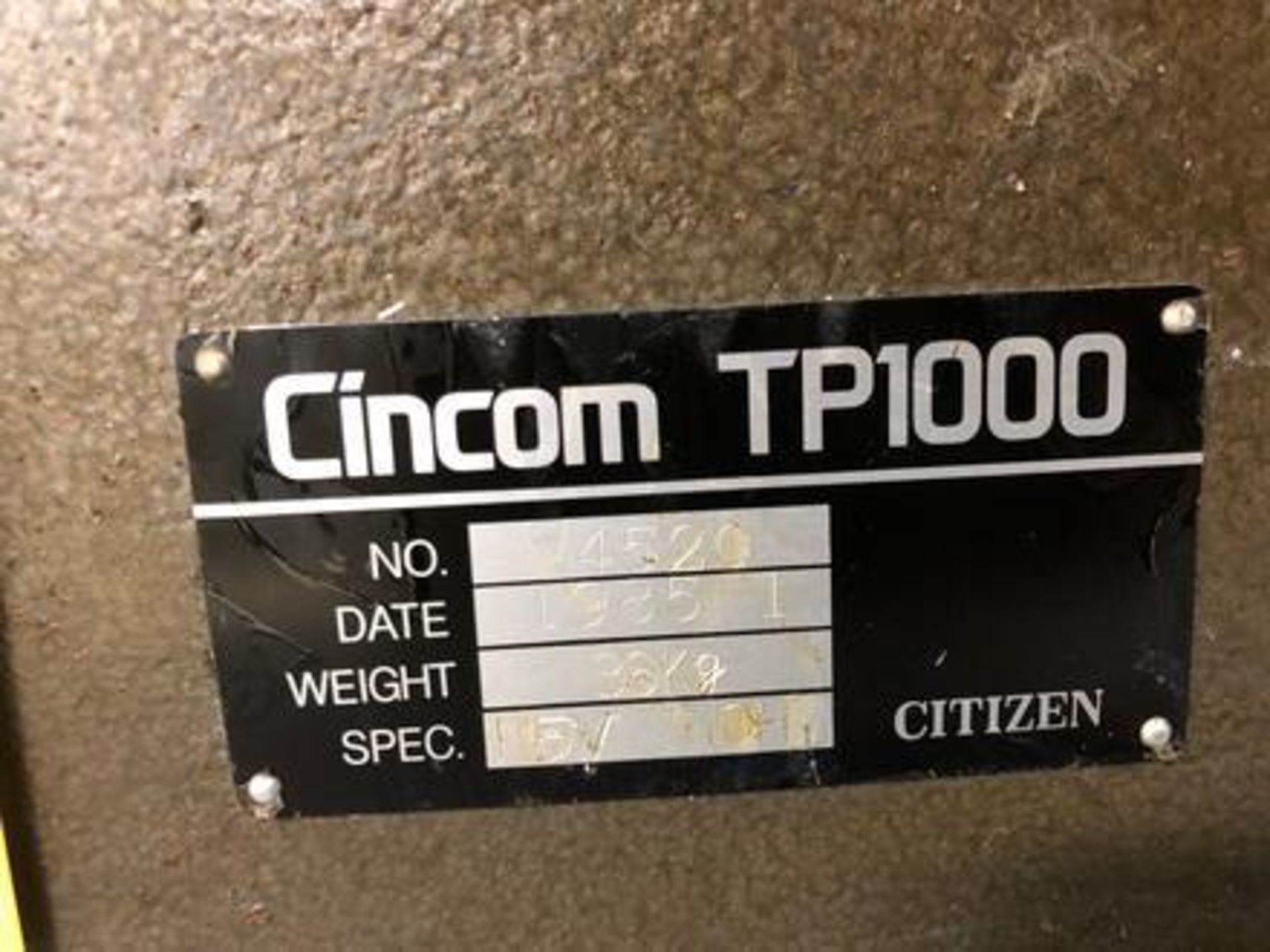 Citizen Cincom TP1000 CNC Tool Presetter S/N: 4520 (1985) - Image 6 of 6
