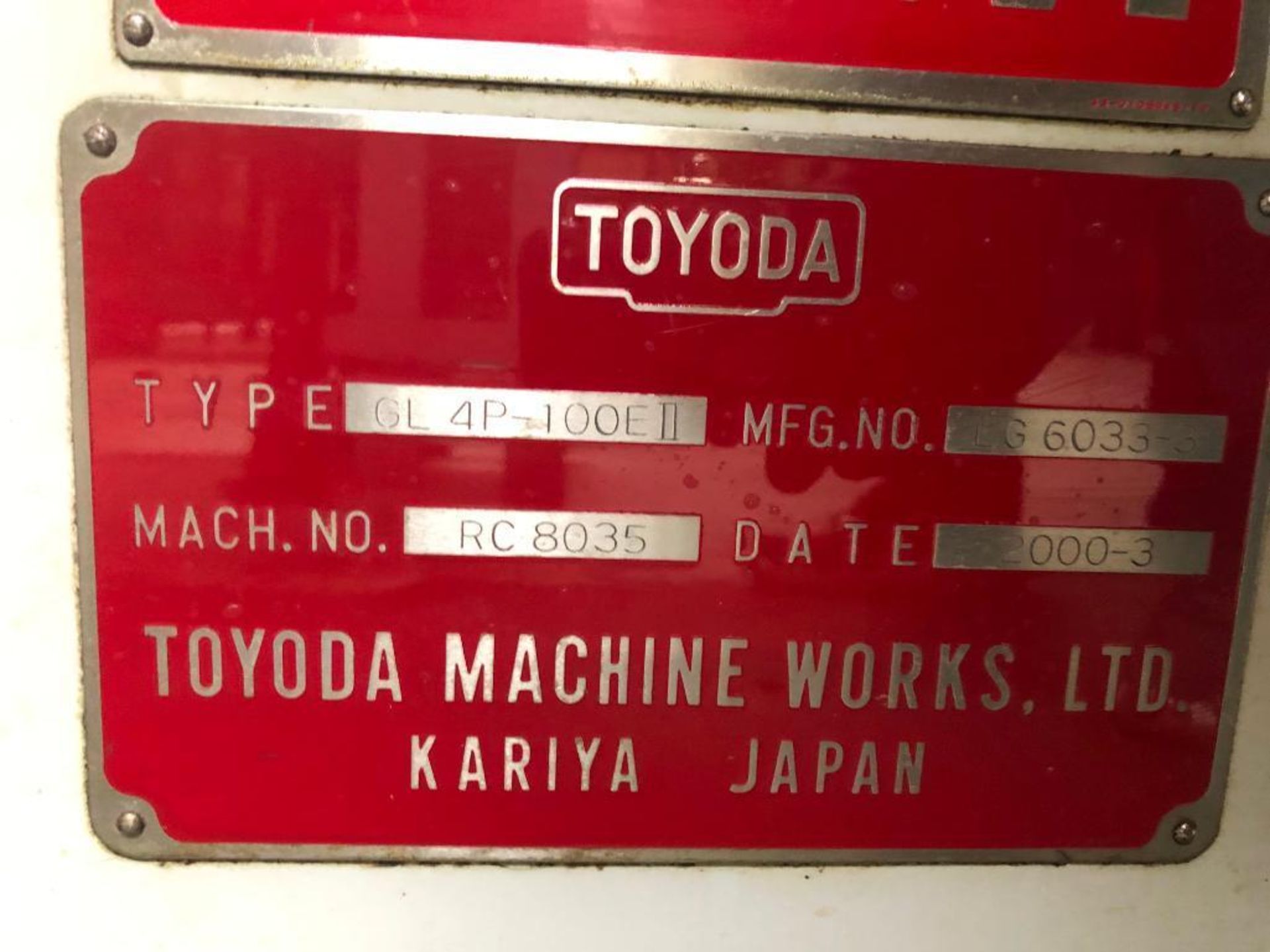 Toyoda Model: GL4E II / GL 4P-100E II CNC Cylindrical Grinder Serial#RC8035 (2000) Mfg. # LG6033-3 M - Image 25 of 25