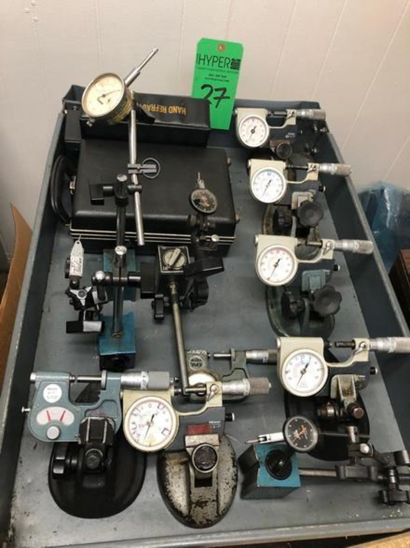 Assorted testing equipment c/o: Mitutoyo Dial Test Indicator Basic Set Standard .03" with magnetic b - Image 2 of 9