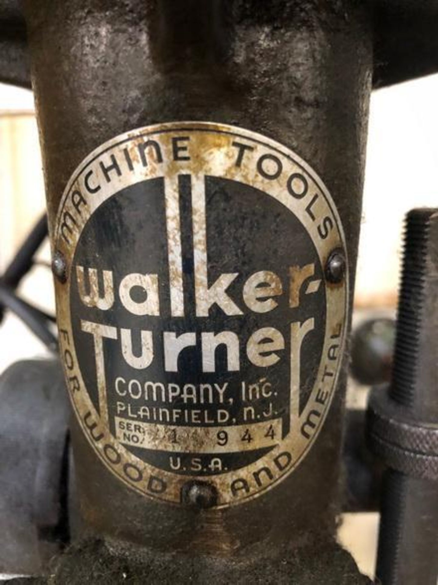 Walker Turner Model 1944 Drill Press table size 10" x 14" - Image 7 of 8